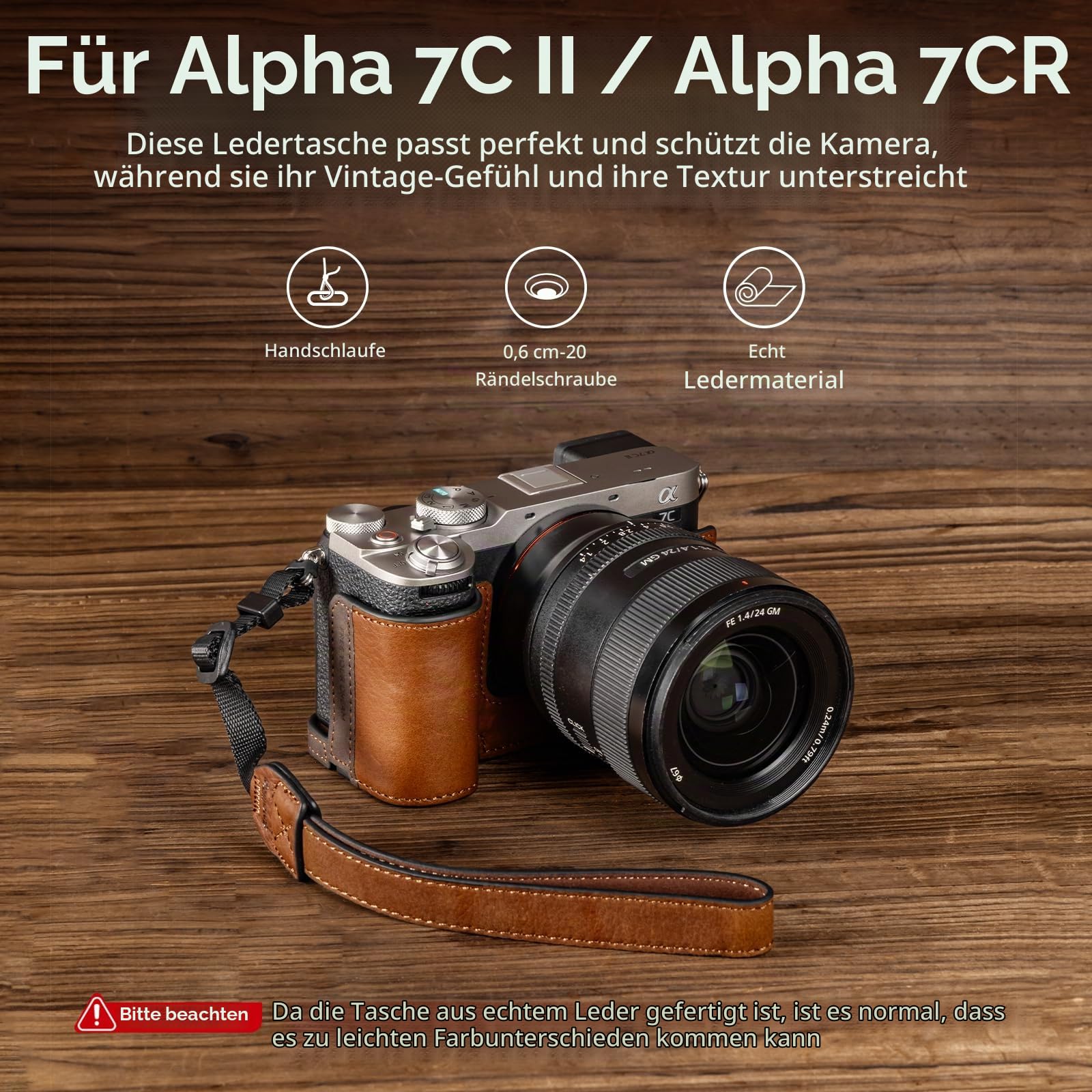 smallrig-5015-kamera-ledertaschen-set-halbtasche-f-r-sony-alpha-7c-ii-7cr image 2