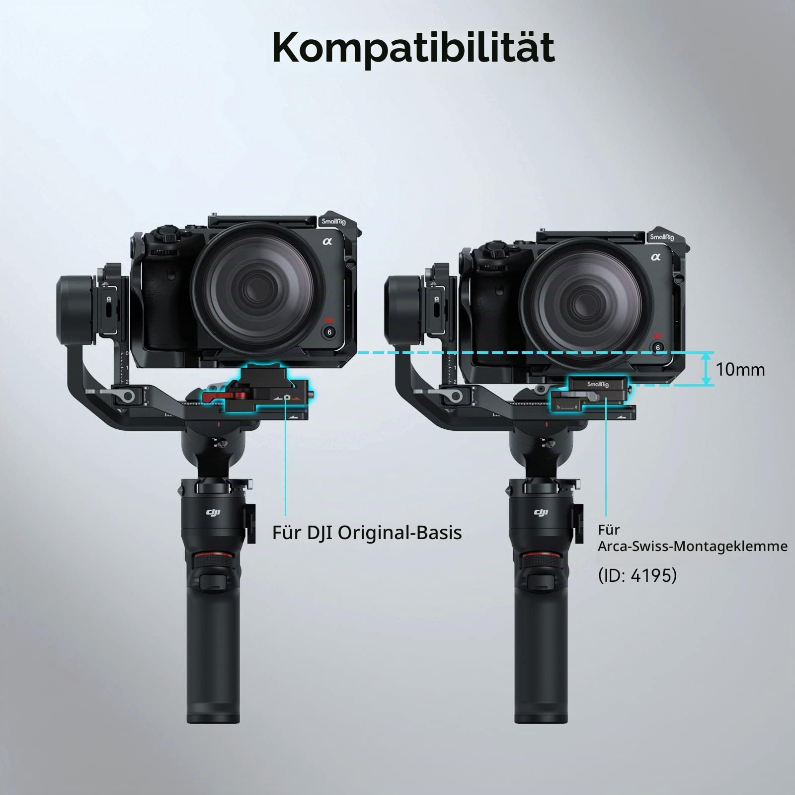 smallrig-4195-schnellspannklemme-mount-clamp-f-r-dji-rs-3-mini-mit-arca-aufnahme image 3