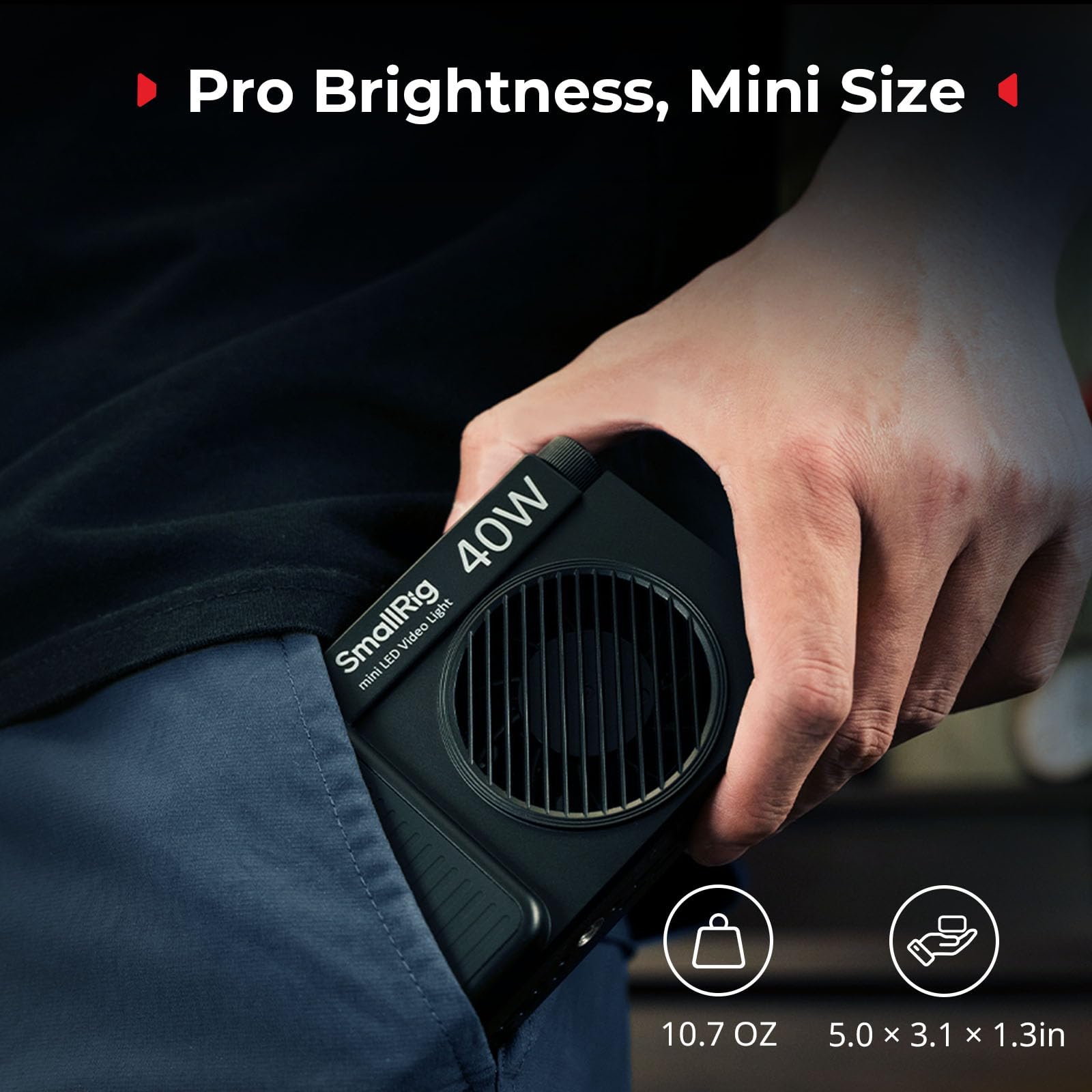 smallrig-5359-rm40c-mini-led-rgb-videoleuchte-40w-4800mah-cri-96 image 2