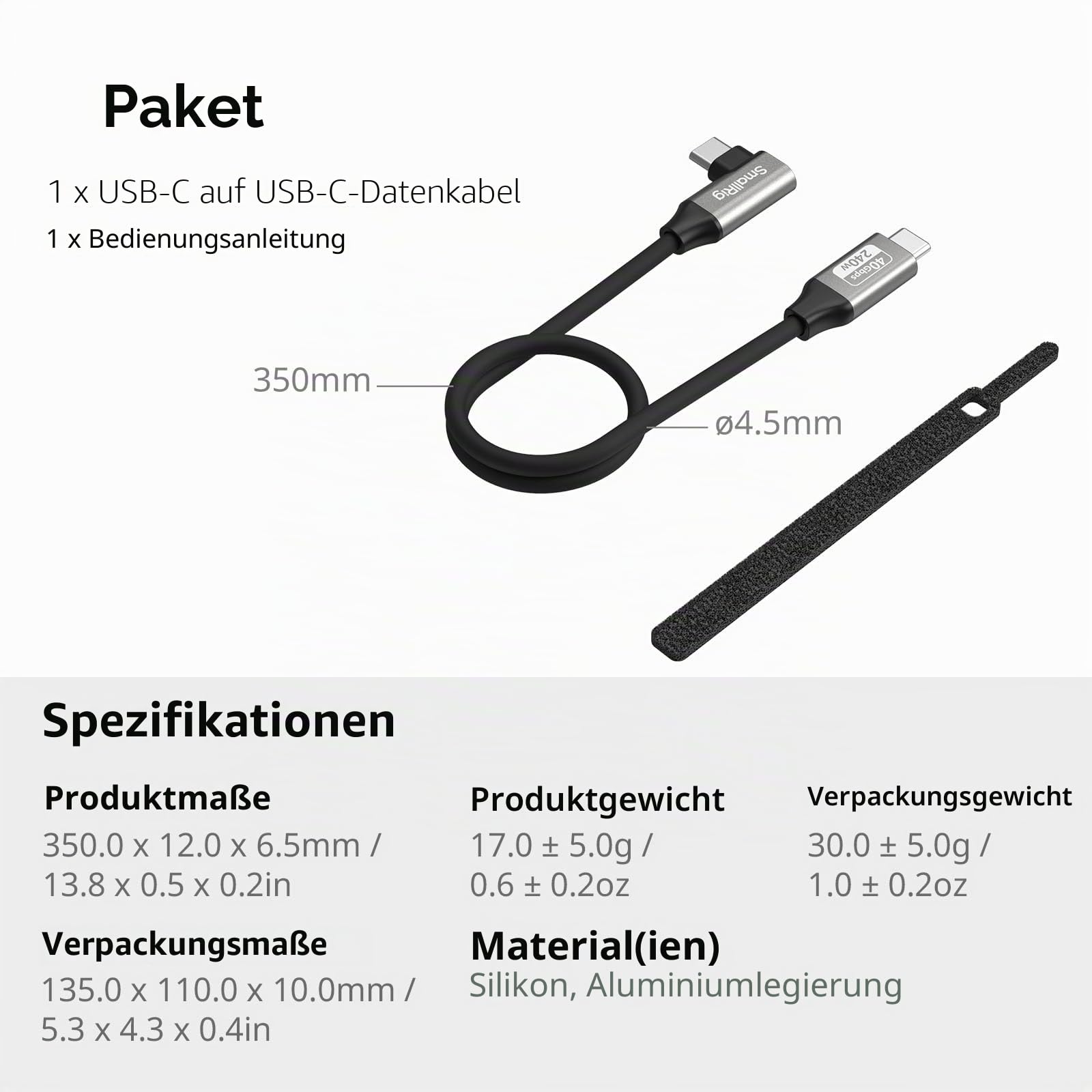 smallrig-usb4-kabel-5075-40-gbit-s-240w-8k-60hz-usb-c-35-cm image 7