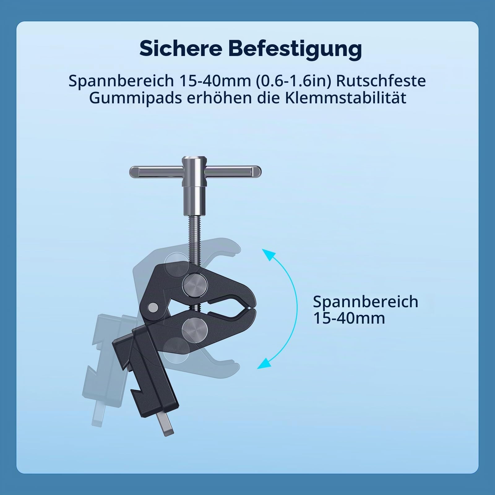 smallrig-5313-v-mount-klemme-krabbenform-15-40-mm-rohrklemme-1-5-kg-tragkraft image 5