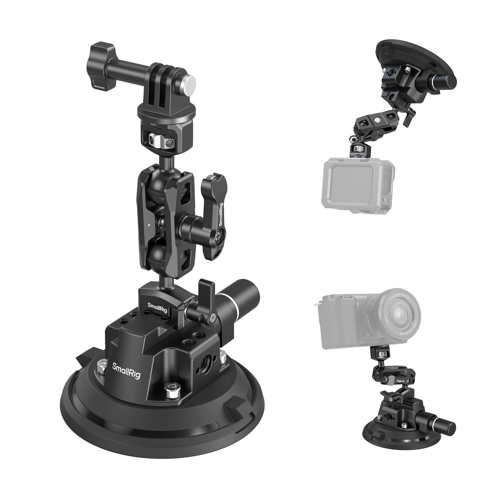 smallrig-4-camera-suction-mount-4236c-saugnapf-mit-ball-head-magic-arm image 1