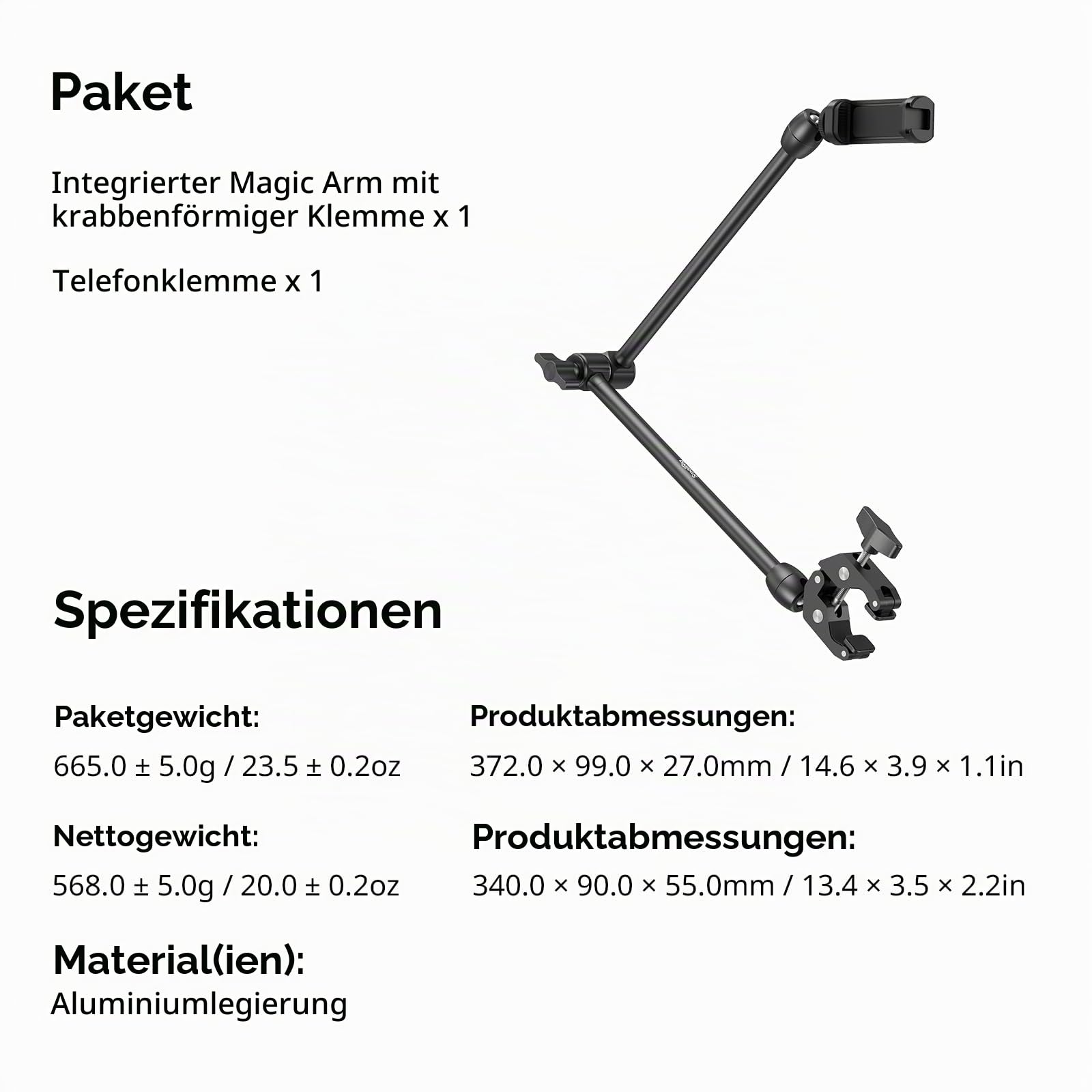 smallrig-5624-magic-arm-22-mit-klemme-und-handyhalterung image 8