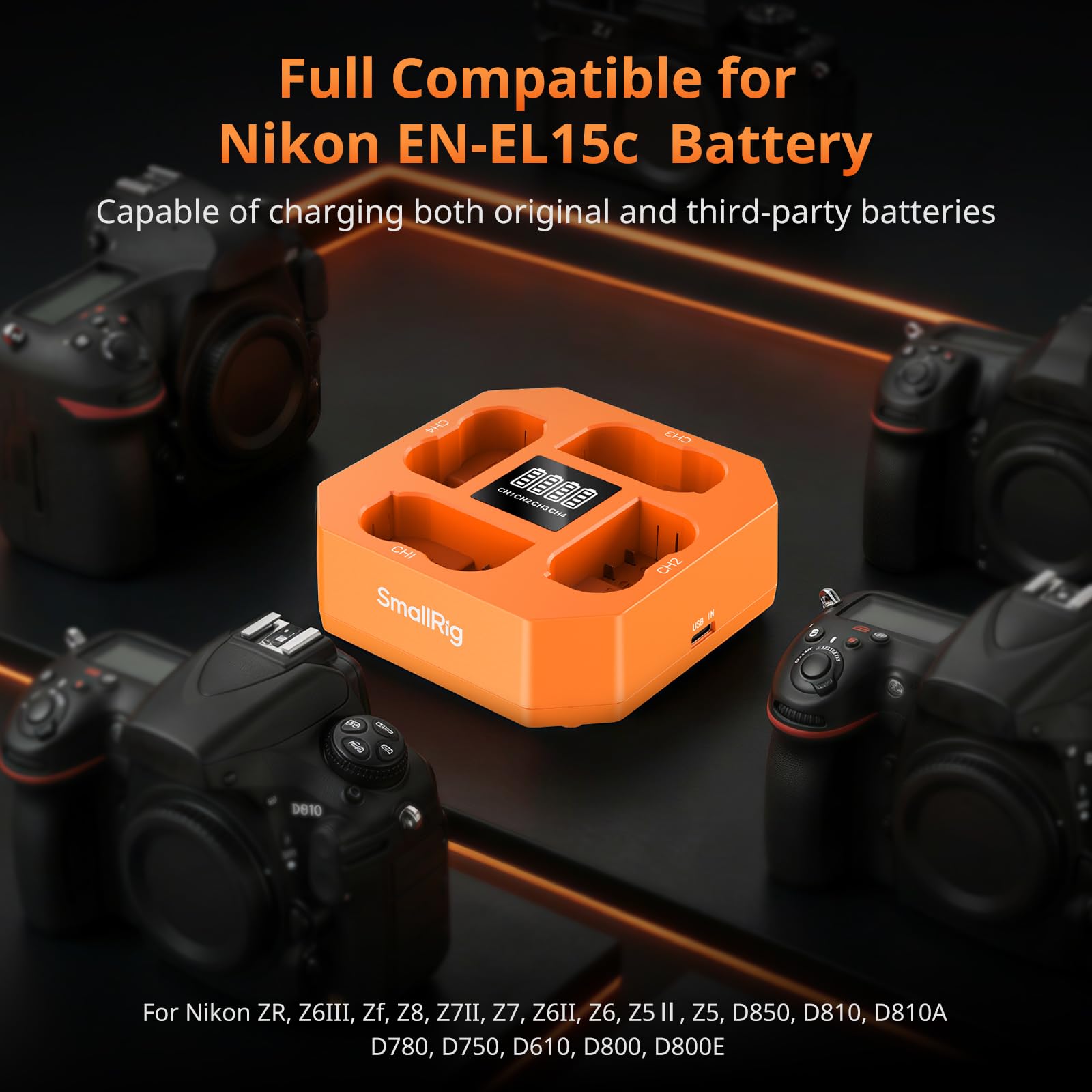 smallrig-en-el15c-4-kanal-kamera-akku-ladeger-t-pd45w-5747 image 4