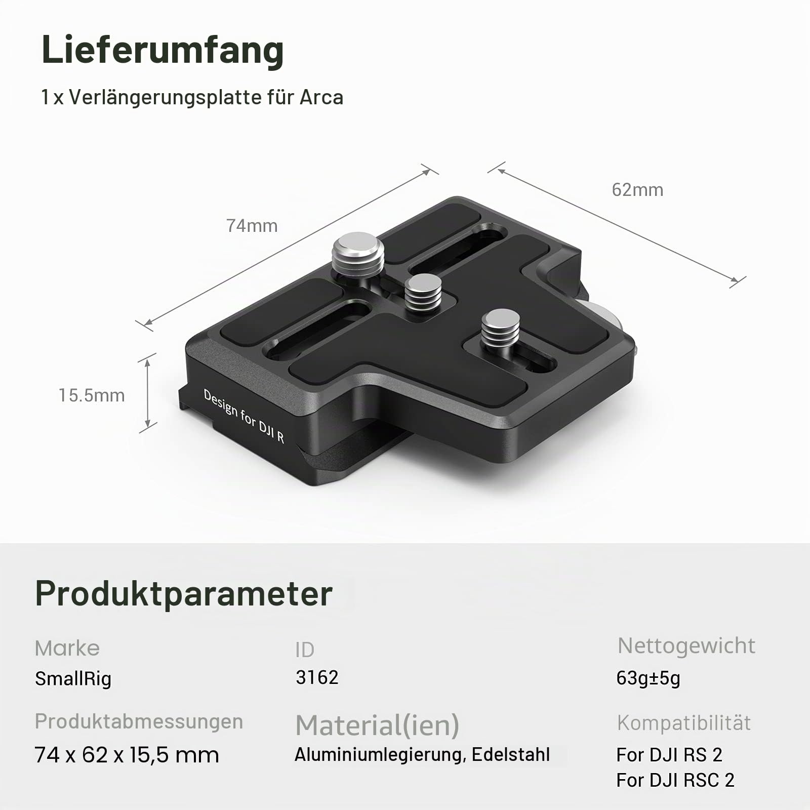 smallrig-arca-type-schnellwechselplatte-erweitert-f-r-dji-rs-2-3-4-5 image 7