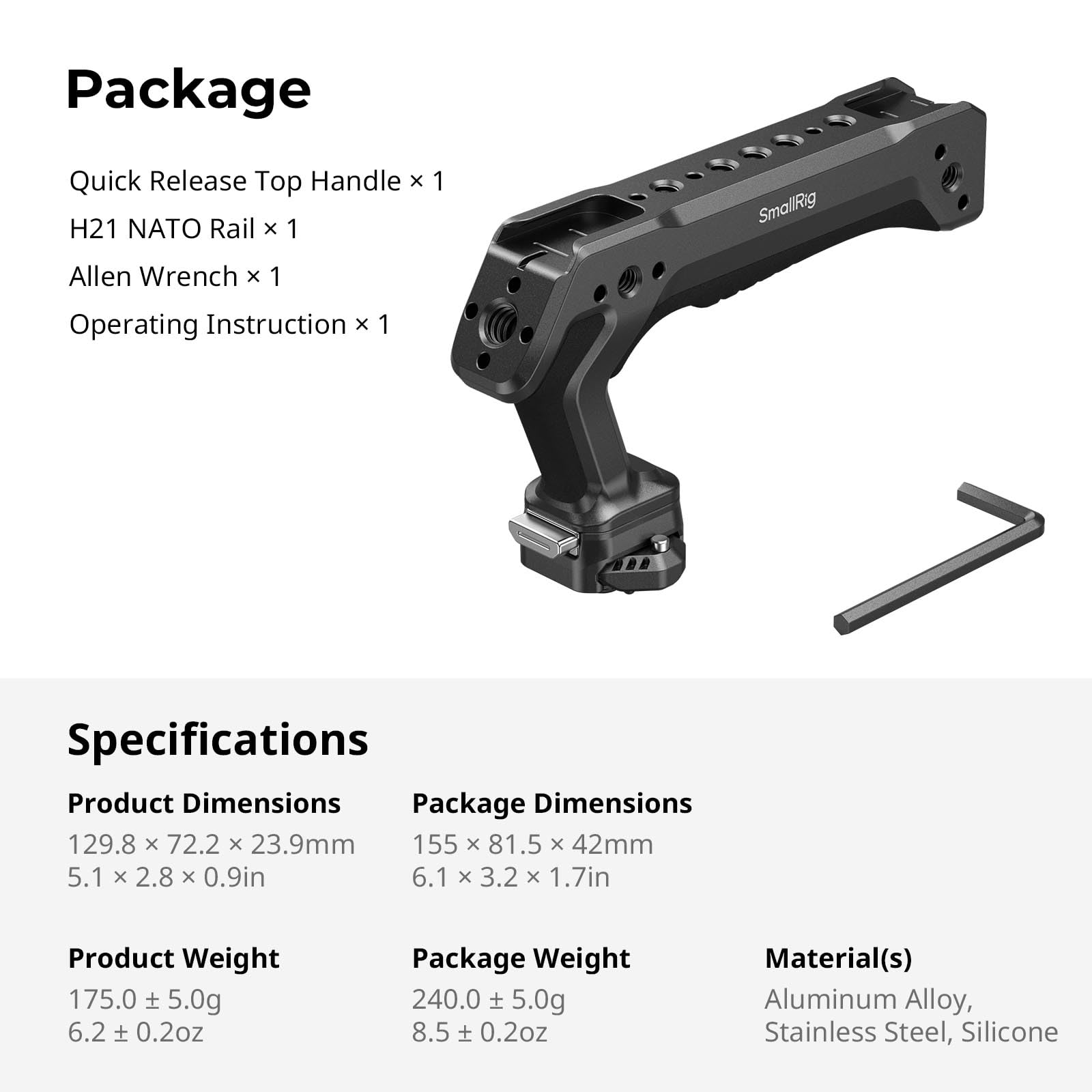 smallrig-hawklock-h21-quick-release-top-handle-5632-obergriff-mit-qr-slide-nato- image 8