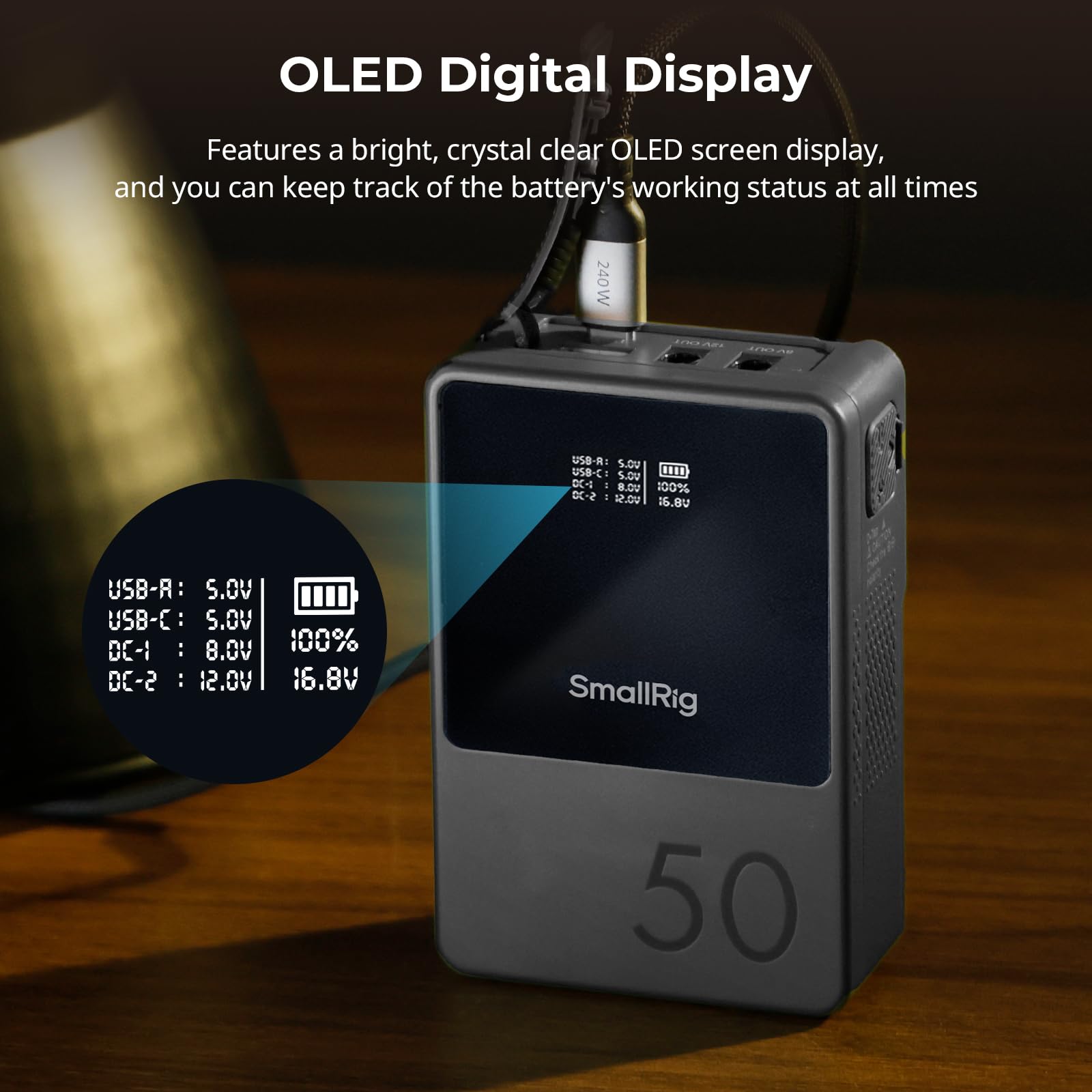 smallrig-vb50-3579b-mini-v-mount-akku-50wh-mit-oled-und-45w-pd-usb-c image 4