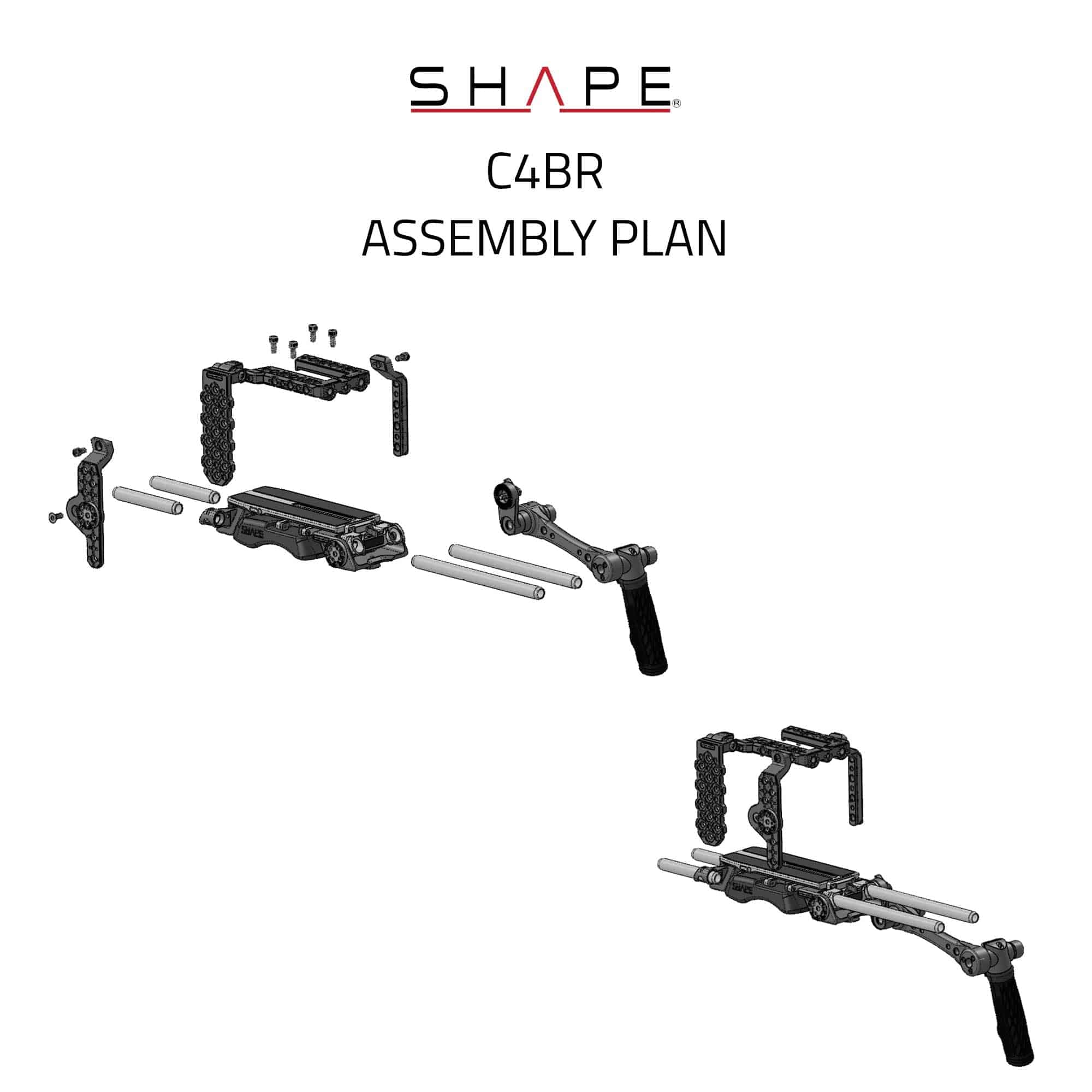 shape-pro-schulter-rig-kit-k-fig-baseplate-mit-griff-f-r-canon-eos-c400 image 3