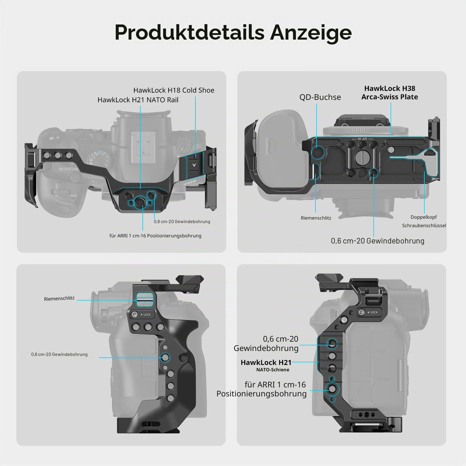 smallrig-kamera-cage-4159b-f-r-canon-r6-mark-ii-mit-dual-nato-und-arca image 4