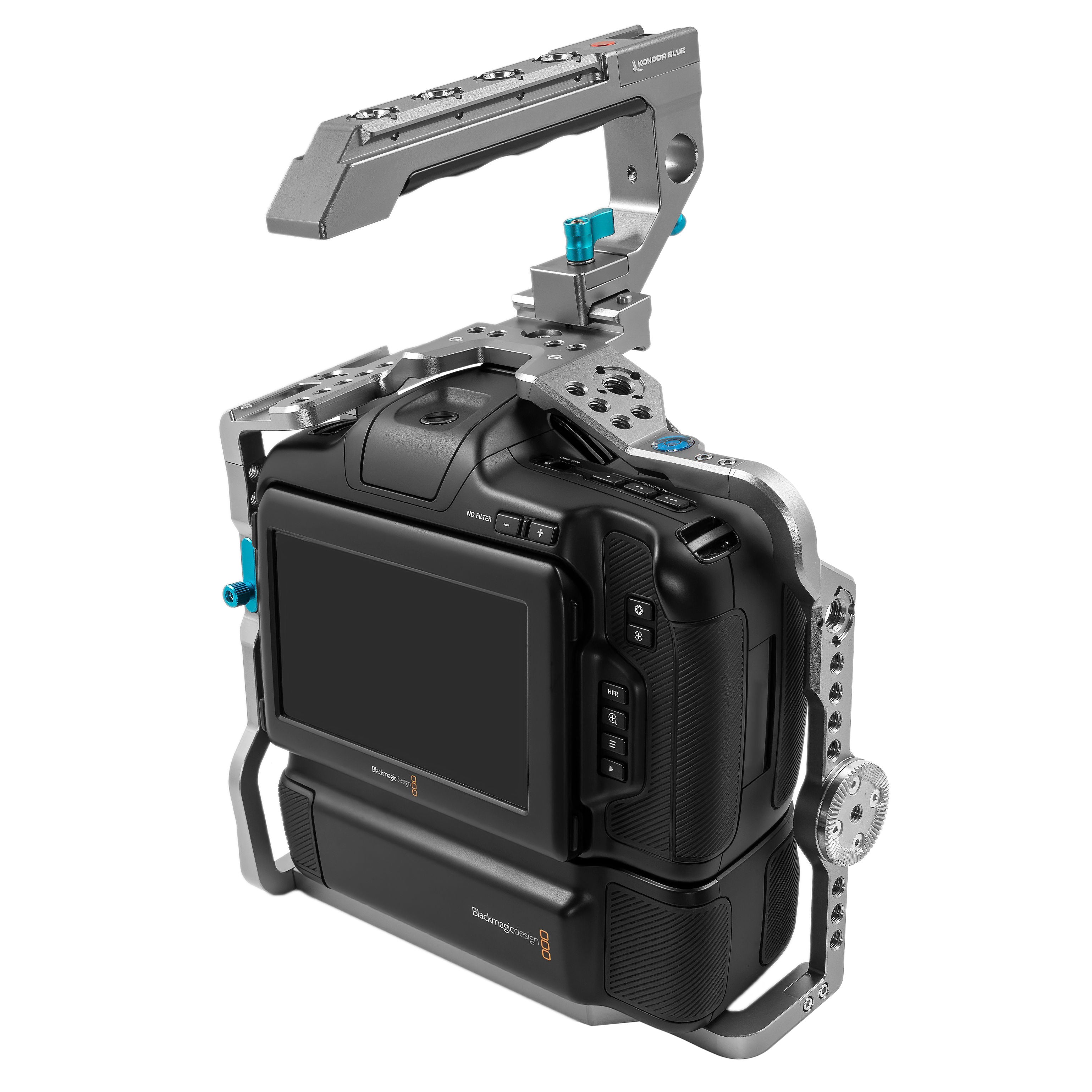 kondor-blue-bmpcc-6k-pro-6k-g2-cage-mit-battery-grip image 3
