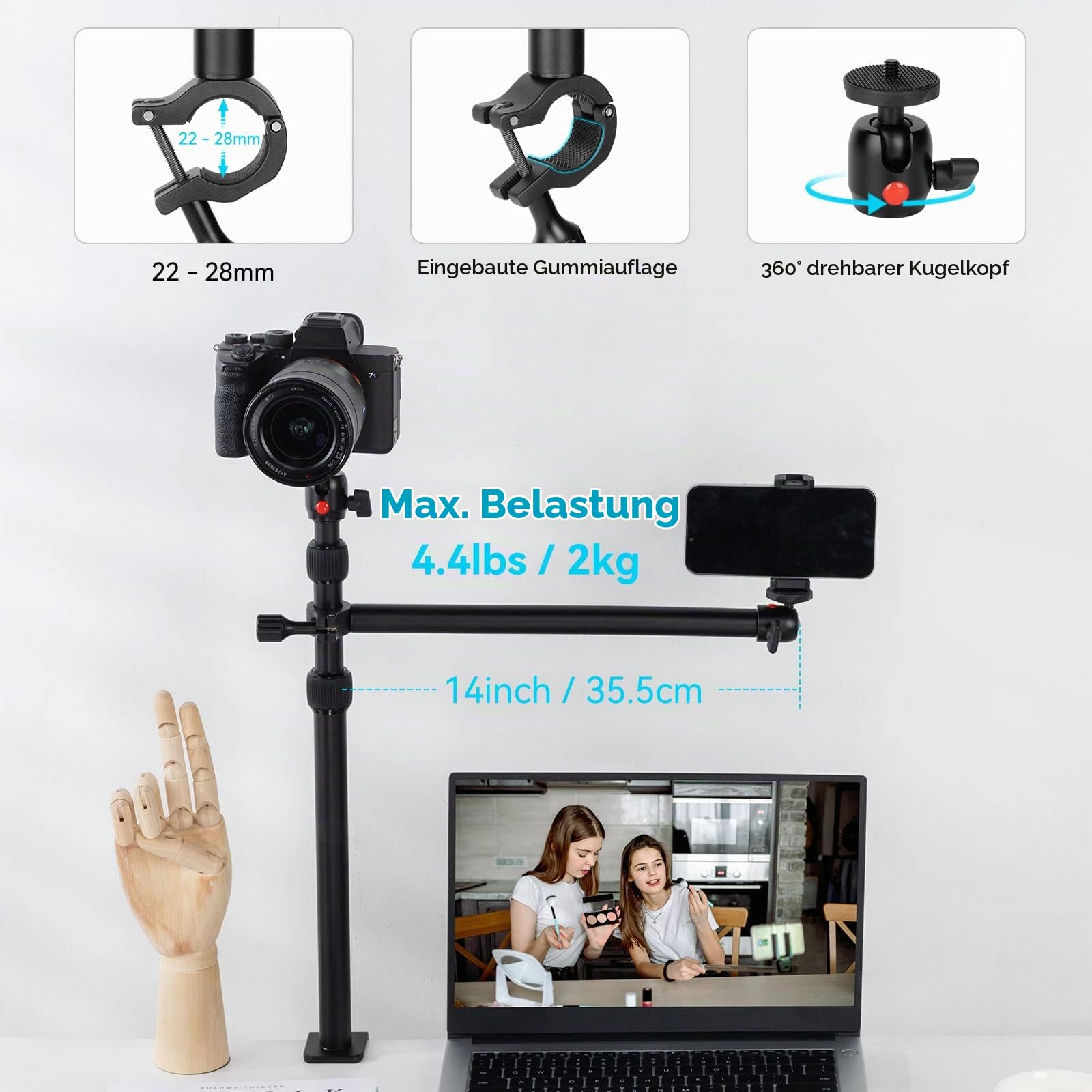 smallrig-3992-tischhalterung-mit-magic-arm-und-kugelkopf-35-4-90-cm image 4