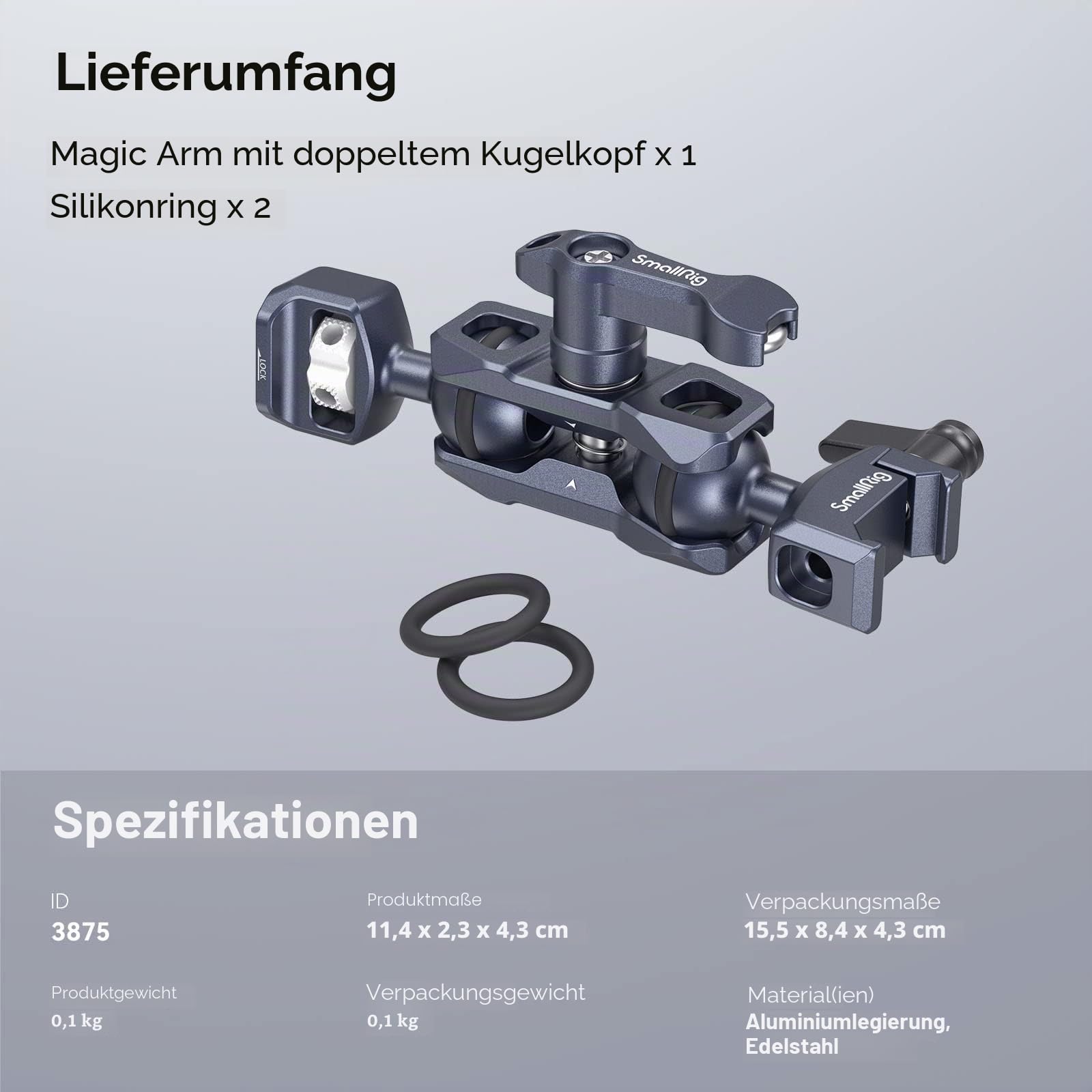 smallrig-3875-magic-arm-mit-nato-klemme-und-1-4-20-schraube-gelenkarm-f-r-monito image 7