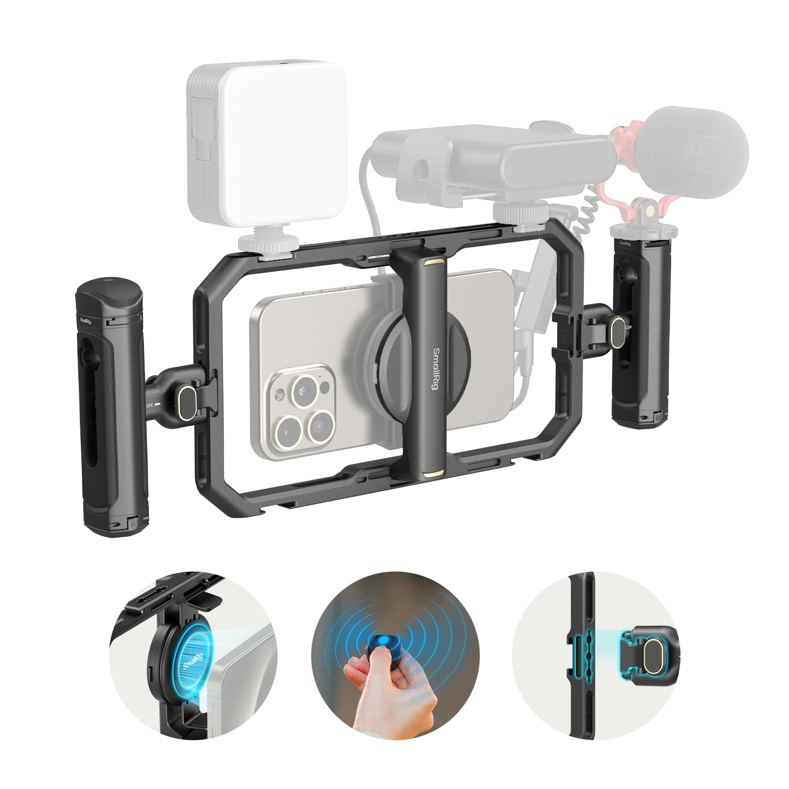 smallrig-4597-universal-quick-release-phone-cage-kit-alu-mit-magsafe-funksteueru image 1