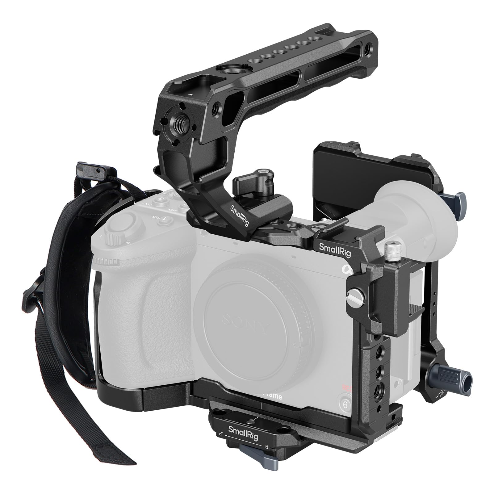 smallrig-fx2-cage-kit-5590-mit-v-mount-platte-top-griff-und-hdmi-klemme-f-r-sony image 1