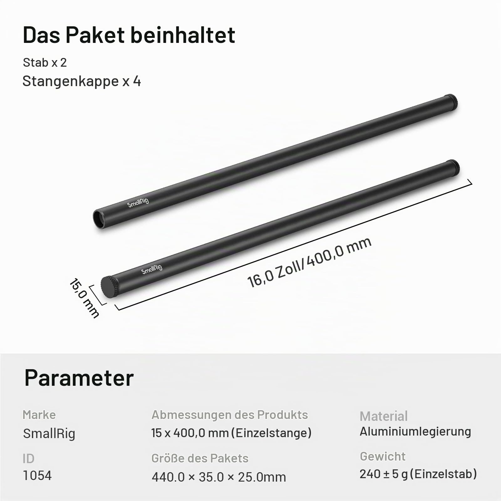 smallrig-1054-15mm-rod-set-40-cm-aluminium-schwarz-2-st-ck image 7