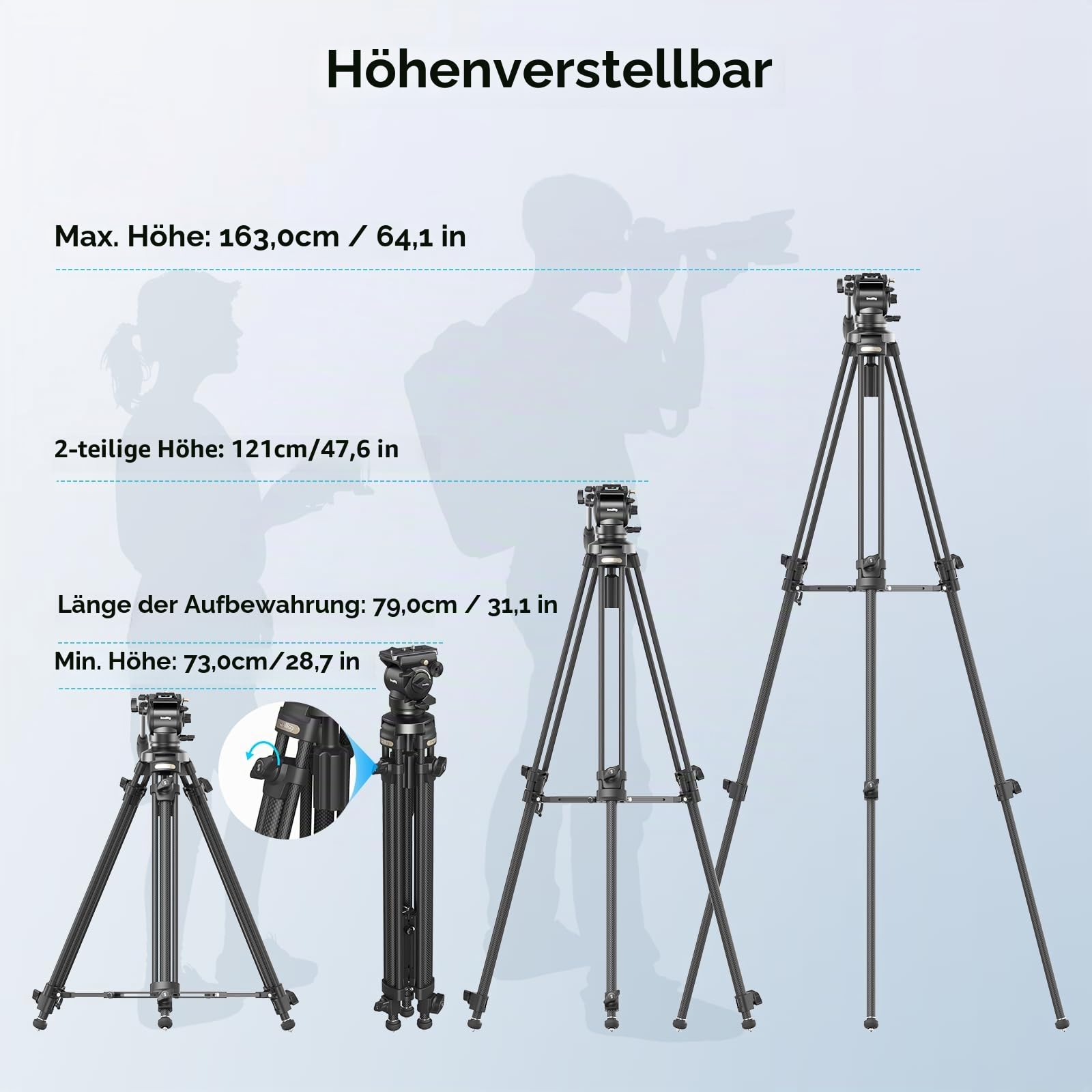 smallrig-ad-50-4685-videostativ-carbon-163-cm-mit-fluidkopf image 7