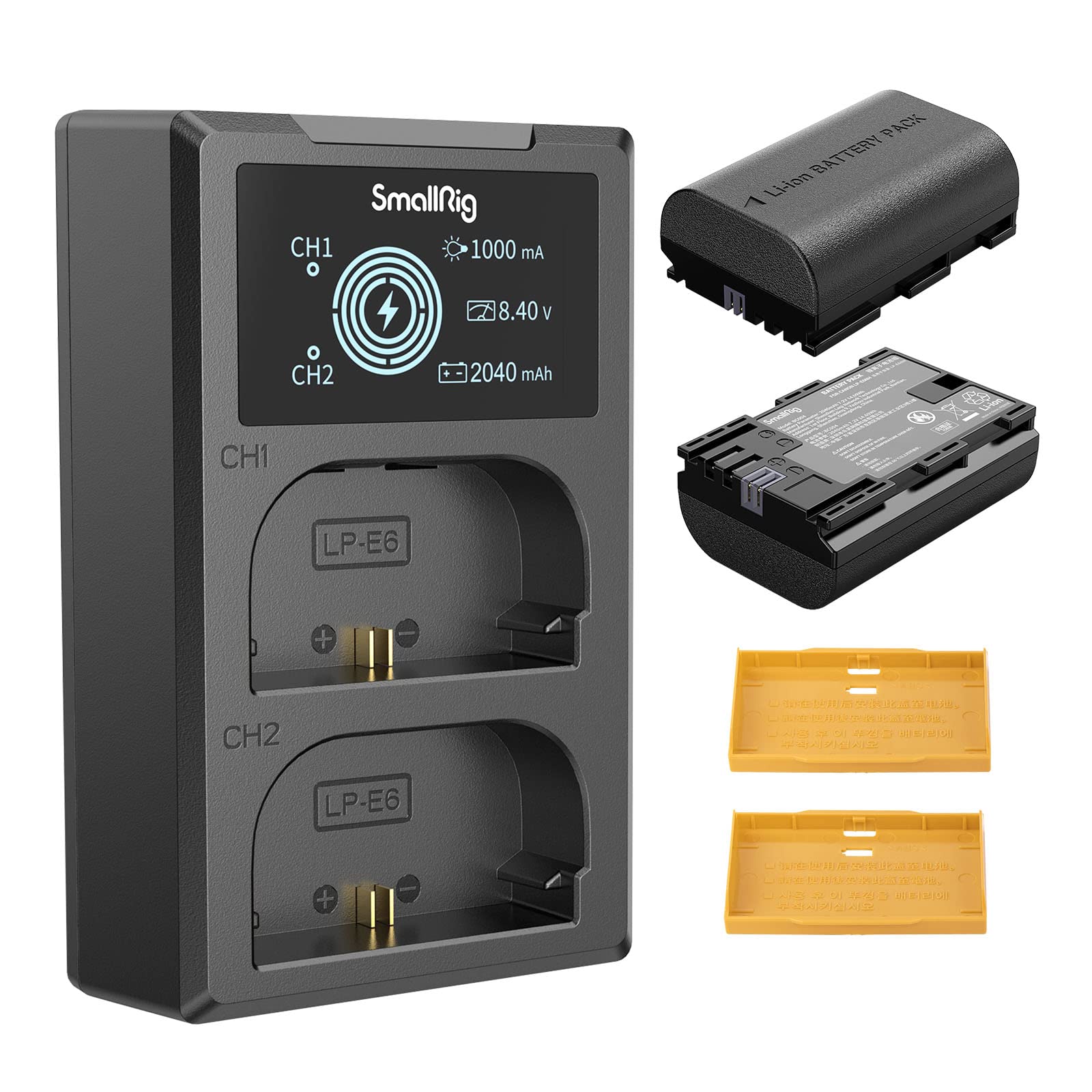 smallrig-lp-e6nh-akku-2er-pack-2040mah-lcd-ladeger-t-3821-f-r-canon image 8
