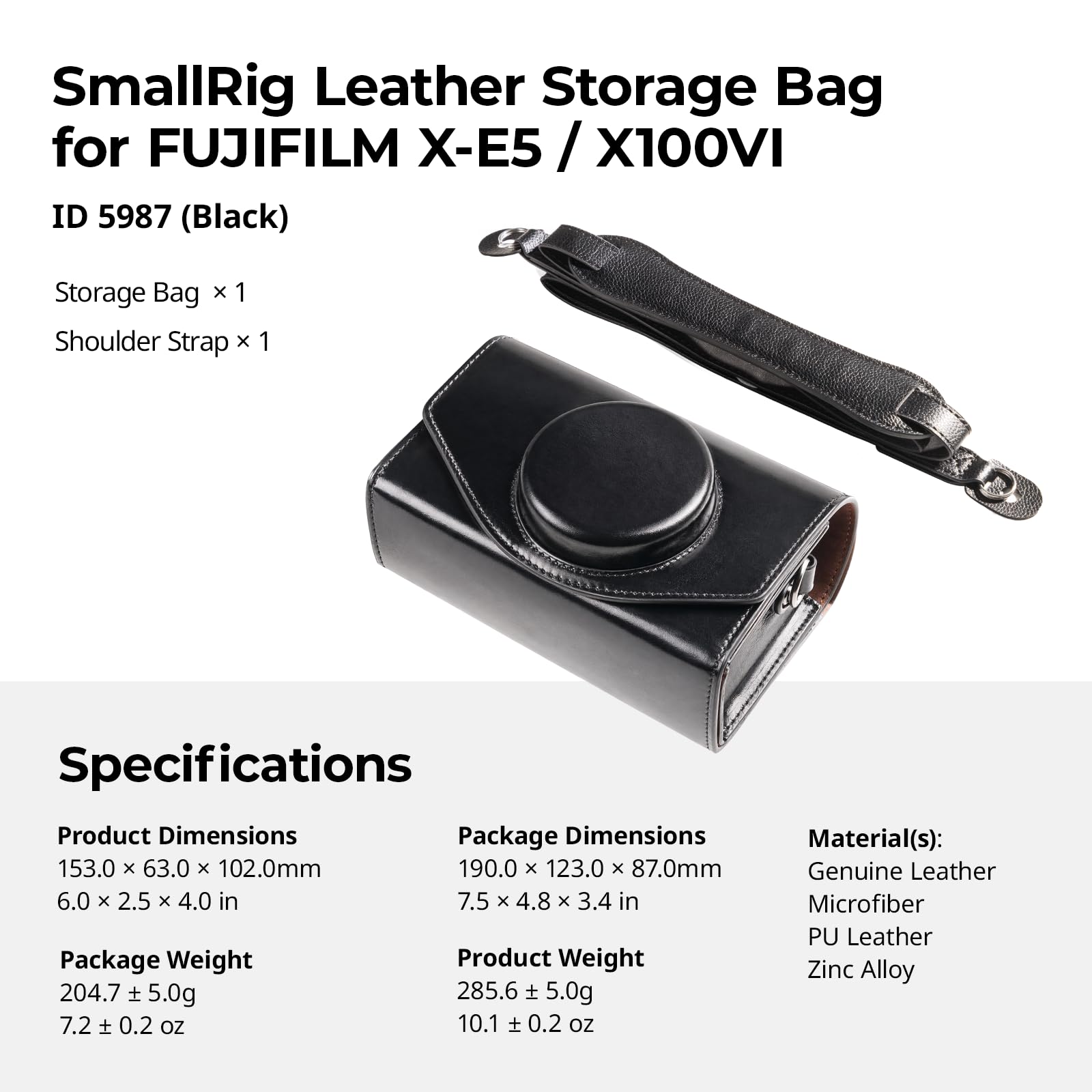 smallrig-5987-ledertasche-schwarz-f-r-fujifilm-x-e5-x100vi image 8