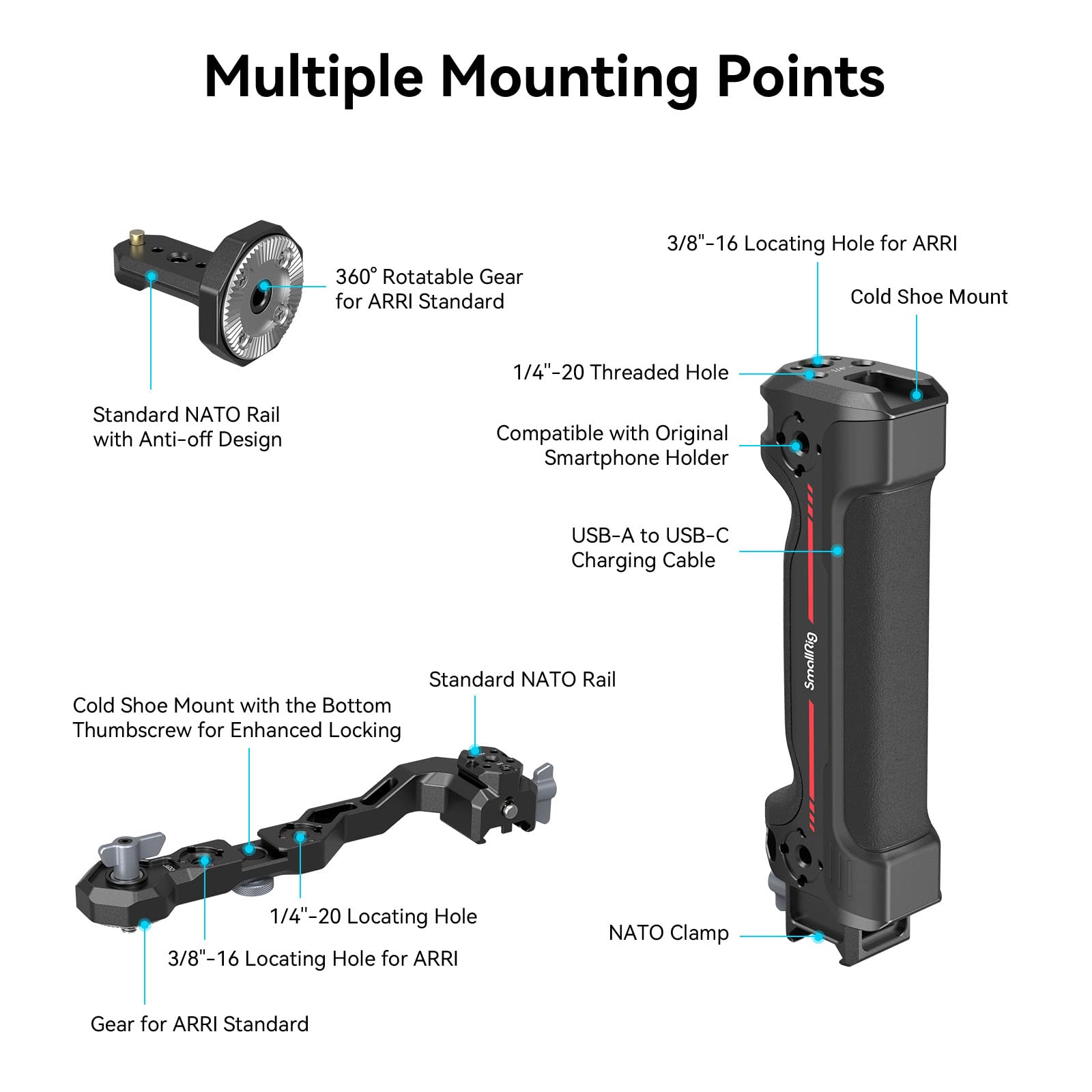 smallrig-3950-sling-griff-faltbar-f-r-dji-rs4-rs4-pro-rs3-rs3-pro-rs2-rsc2 image 5