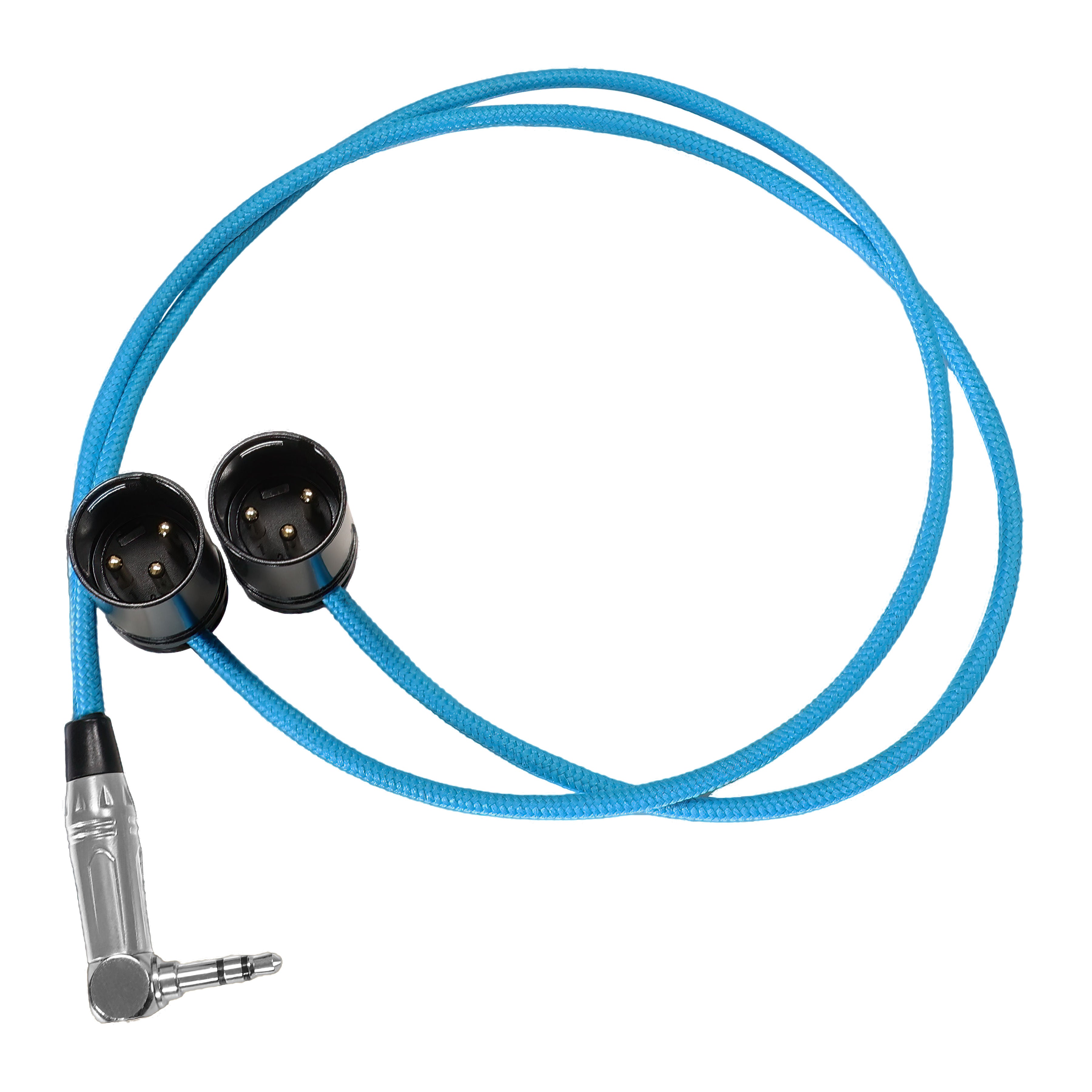 kondor-blue-16-low-profile-xlr-winkelkabel-dual-xlr-auf-stereo-3-5-mm-trs image 2