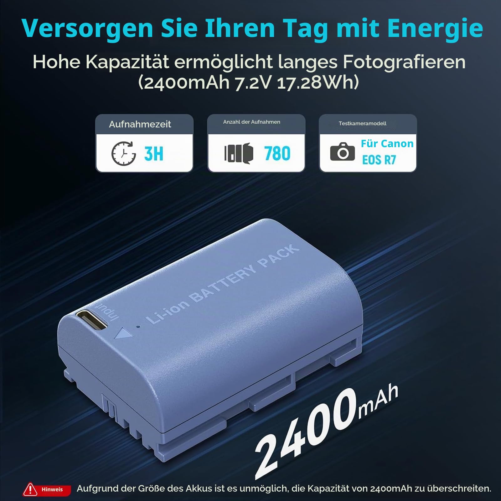 smallrig-4264-lp-e6nh-kamera-akku-2400mah-mit-usb-c-f-r-canon image 2