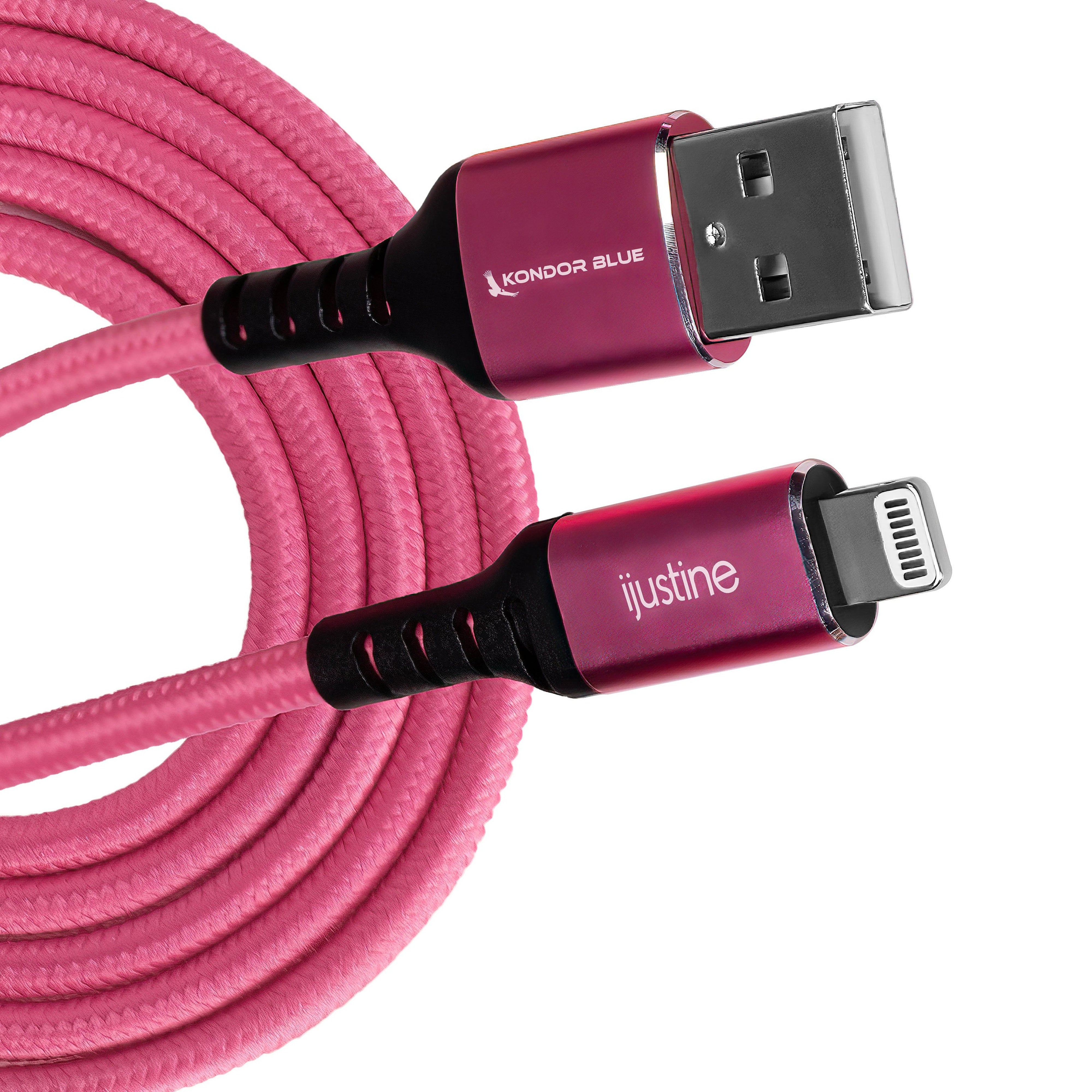 kondor-blue-ijustine-pink-lightning-kabel-1m-usb-c-usb-a-laden-sync image 4