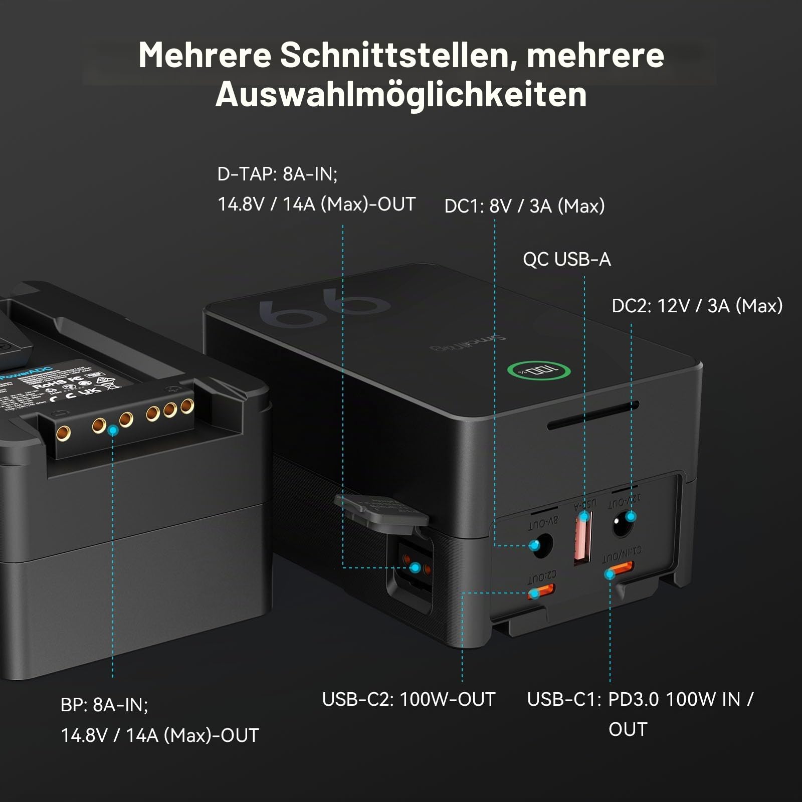 smallrig-5046-vb99-pro-v-mount-akku-99wh-kit-mit-akkuplatte image 3