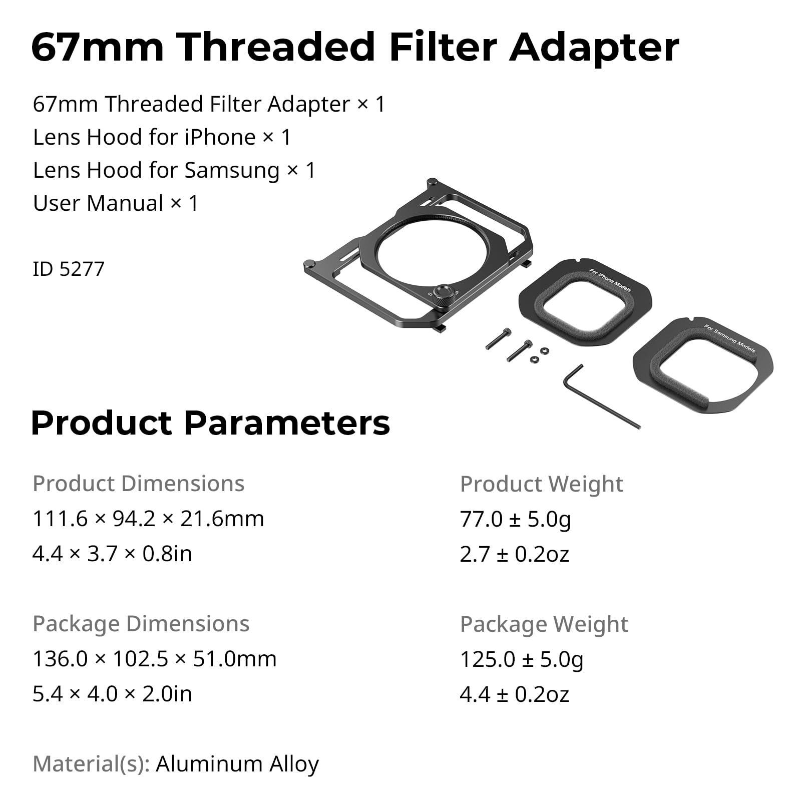 smallrig-67mm-filteradapter-5277-mit-sonnenblenden-f-r-universal-telefonk-fig image 7
