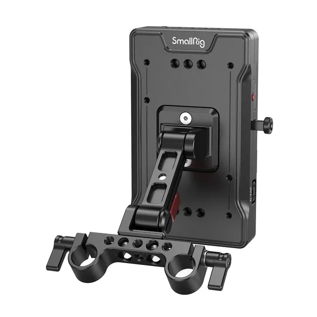 smallrig-3204b-v-mount-akkuplatte-mit-verstellbarem-arm-65w-pd-usb-c-und-d-tap image 1