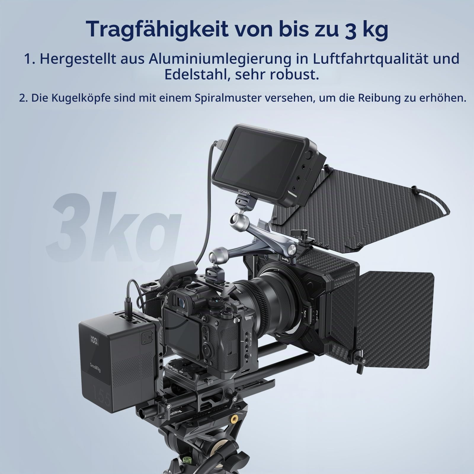 smallrig-4900-11-rosette-magic-arm-kamera-monitorhalterung-mit-1-4-20-und-3-8-16 image 4