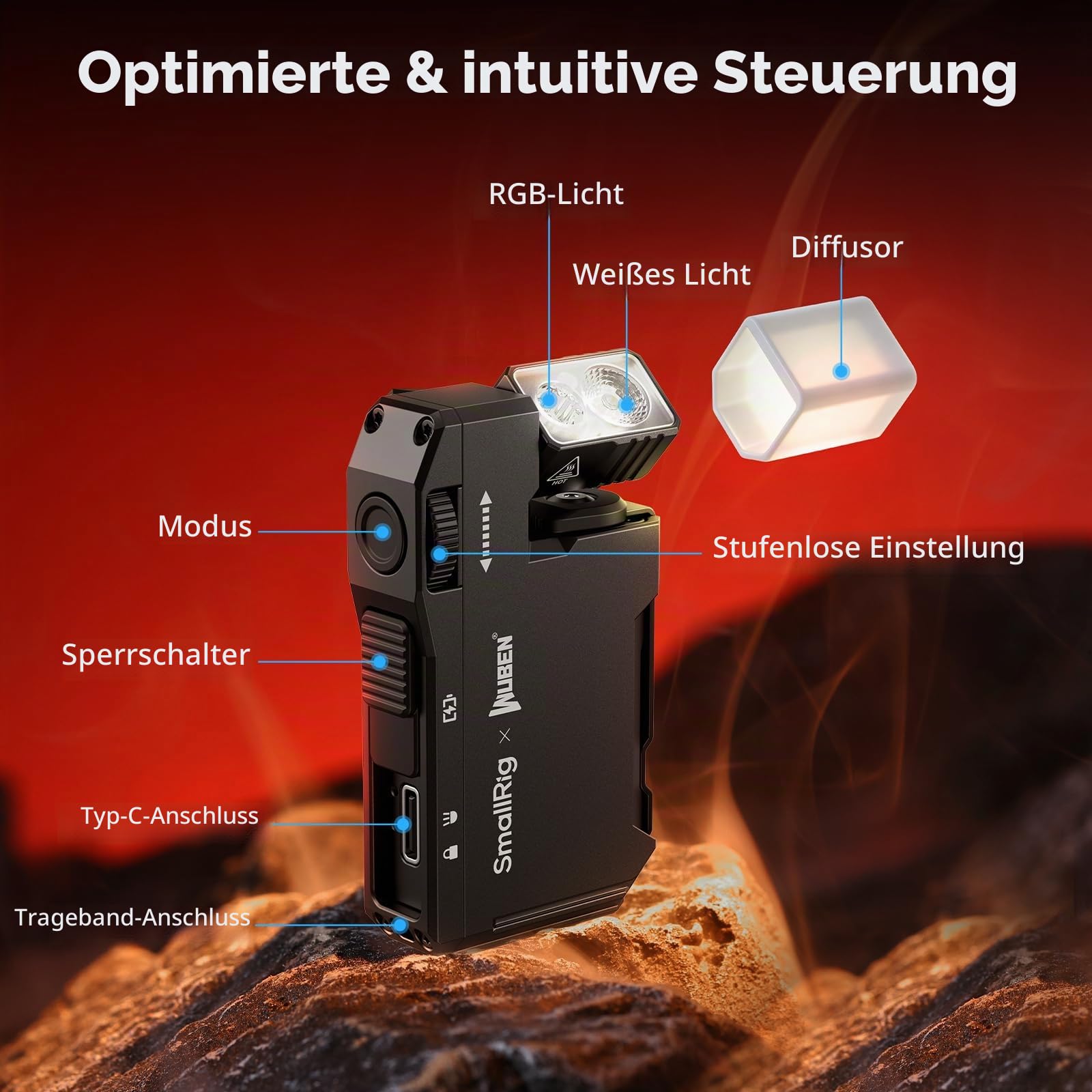smallrig-mini-edc-taschenlampe-400-lumen-magnetisch-rgb-ip65 image 8