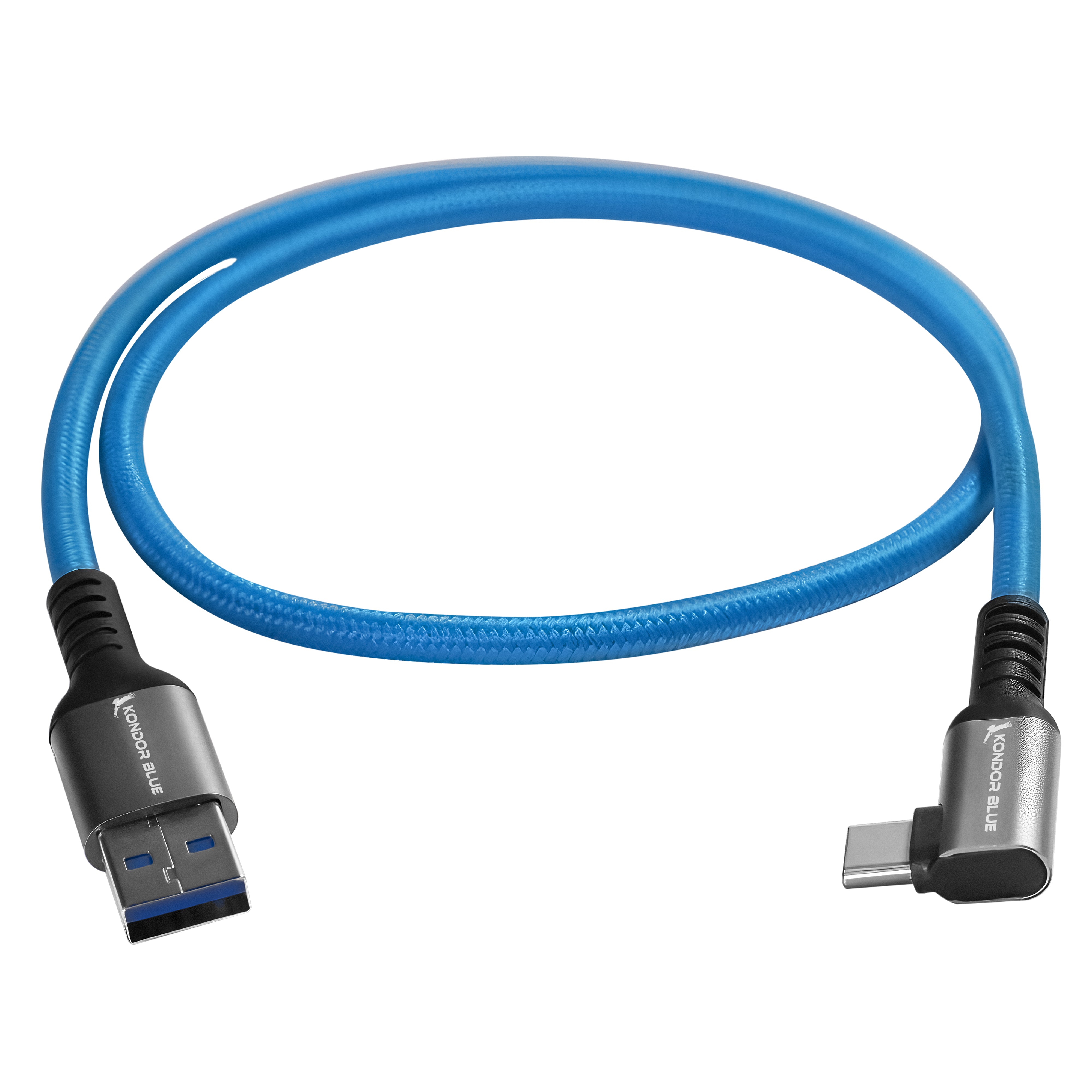 kondor-blue-usb-a-auf-usb-c-3-0-kabel-rechtwinklig-5gbps-60w-3a image 7