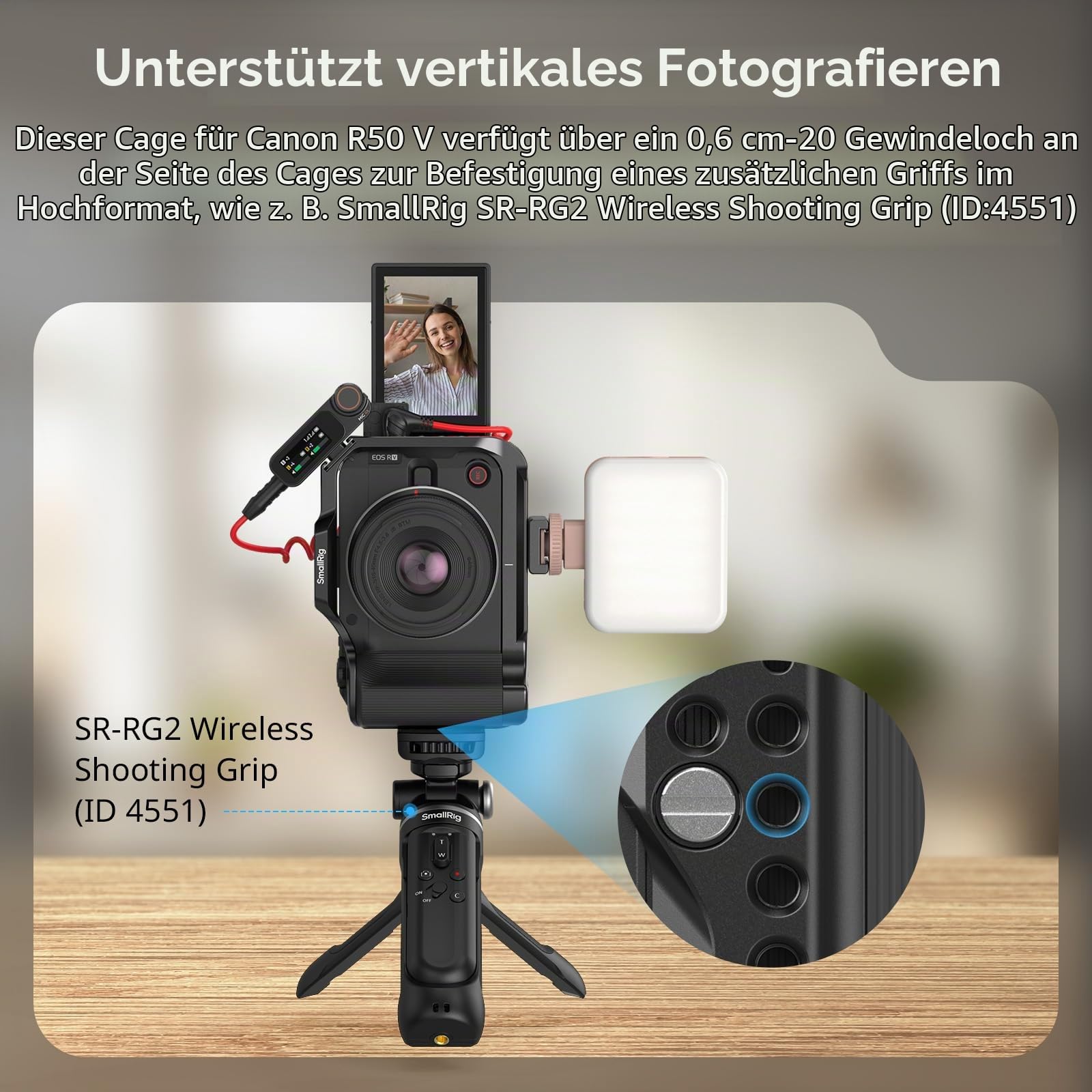 smallrig-r50-v-kamerak-fig-5427-f-r-canon-r50v-mit-silikongriff-arca image 4