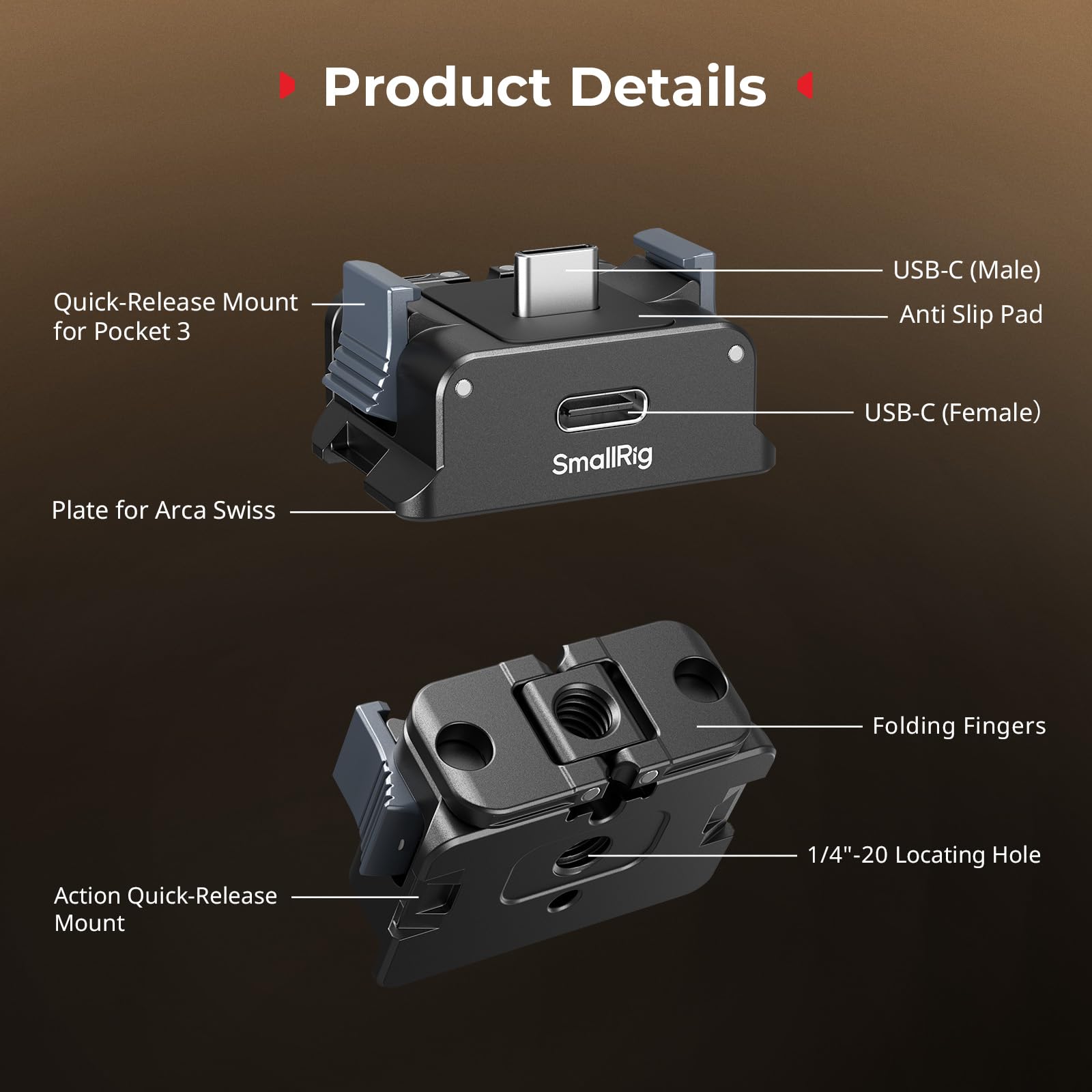 smallrig-5376-ladeadapter-f-r-dji-osmo-pocket-4p-4-3-typ-c-desktop-station image 3