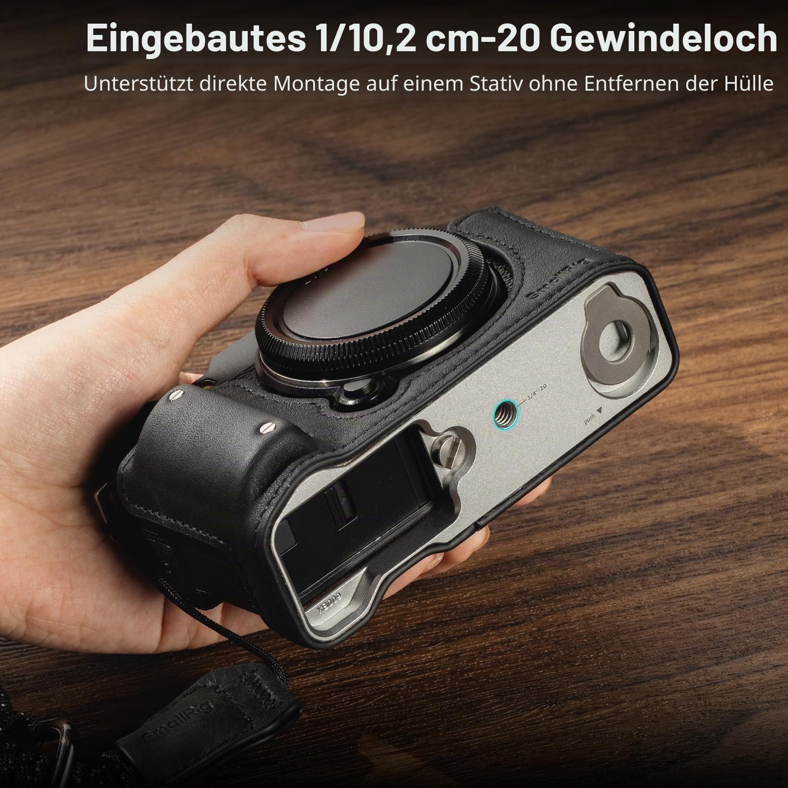 smallrig-4879-x-m5-leder-halbtasche-set-f-r-fujifilm-x-m5-echtleder-schwarz-mit- image 4