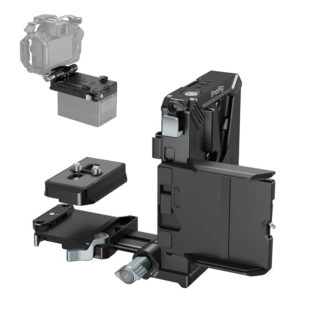smallrig-v-mount-akkuplatten-kit-arca-qr-mit-lcd-schutz-d-tap-usb-c image 1
