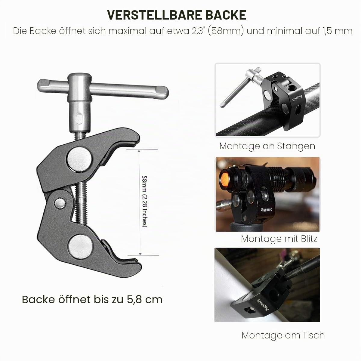smallrig-2730b-5-zoll-magic-arm-mit-super-clamp-crab-klemme image 4
