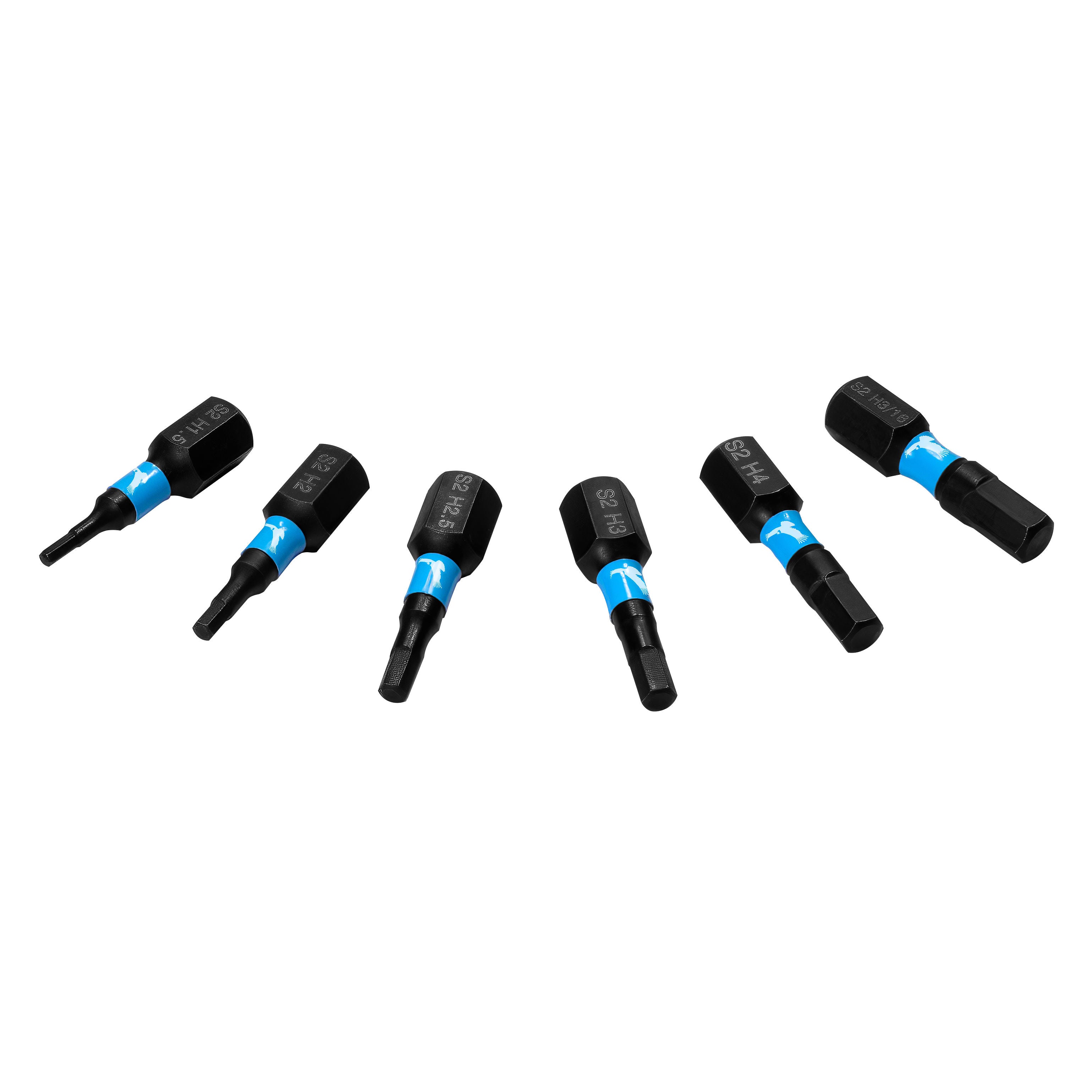 kondor-blue-25mm-hex-bit-pack-6-teilig-sechskant-bits image 2