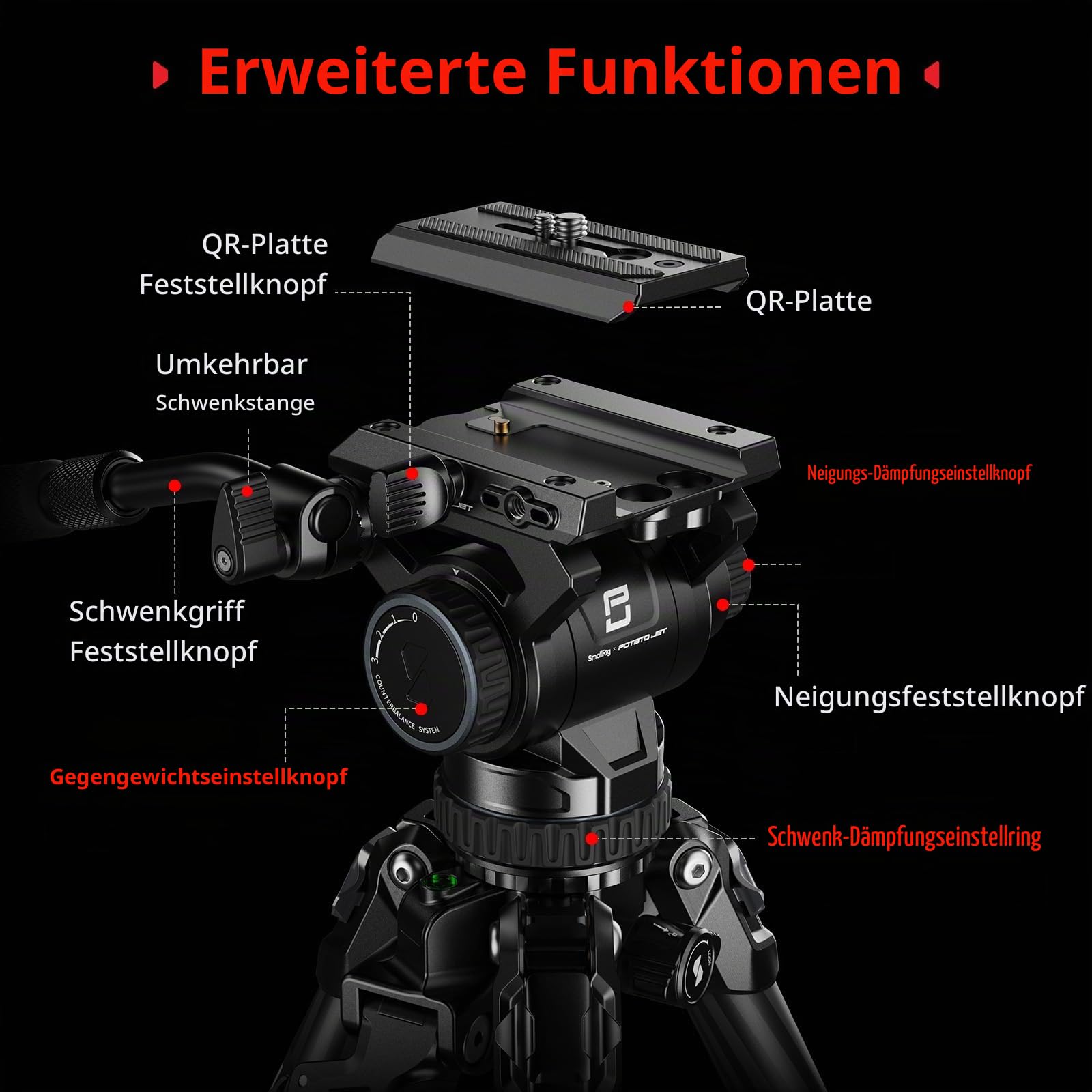 smallrig-x-potato-jet-tribex-5755-carbon-stativ-mit-fluidkopf-6-kg-und-x-clutch- image 5