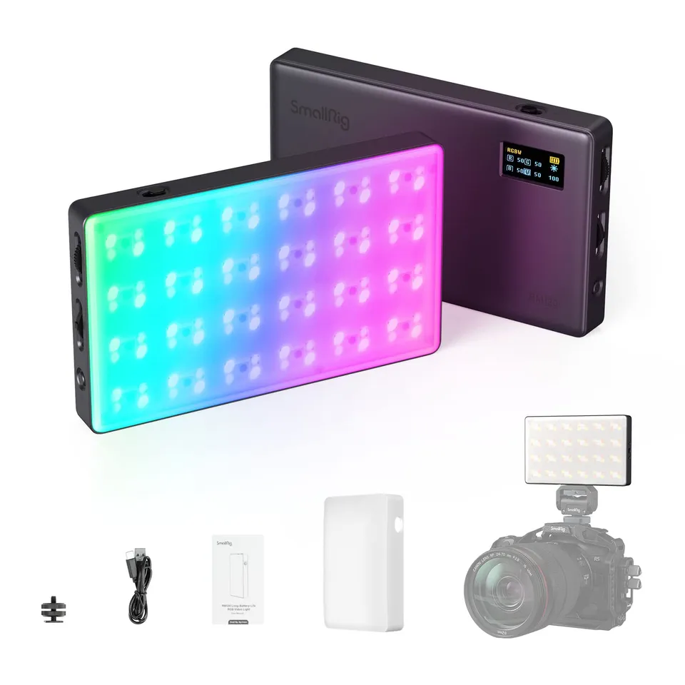smallrig-rm120-rgb-led-videoleuchte-3808-mit-5000mah-und-oled image 1