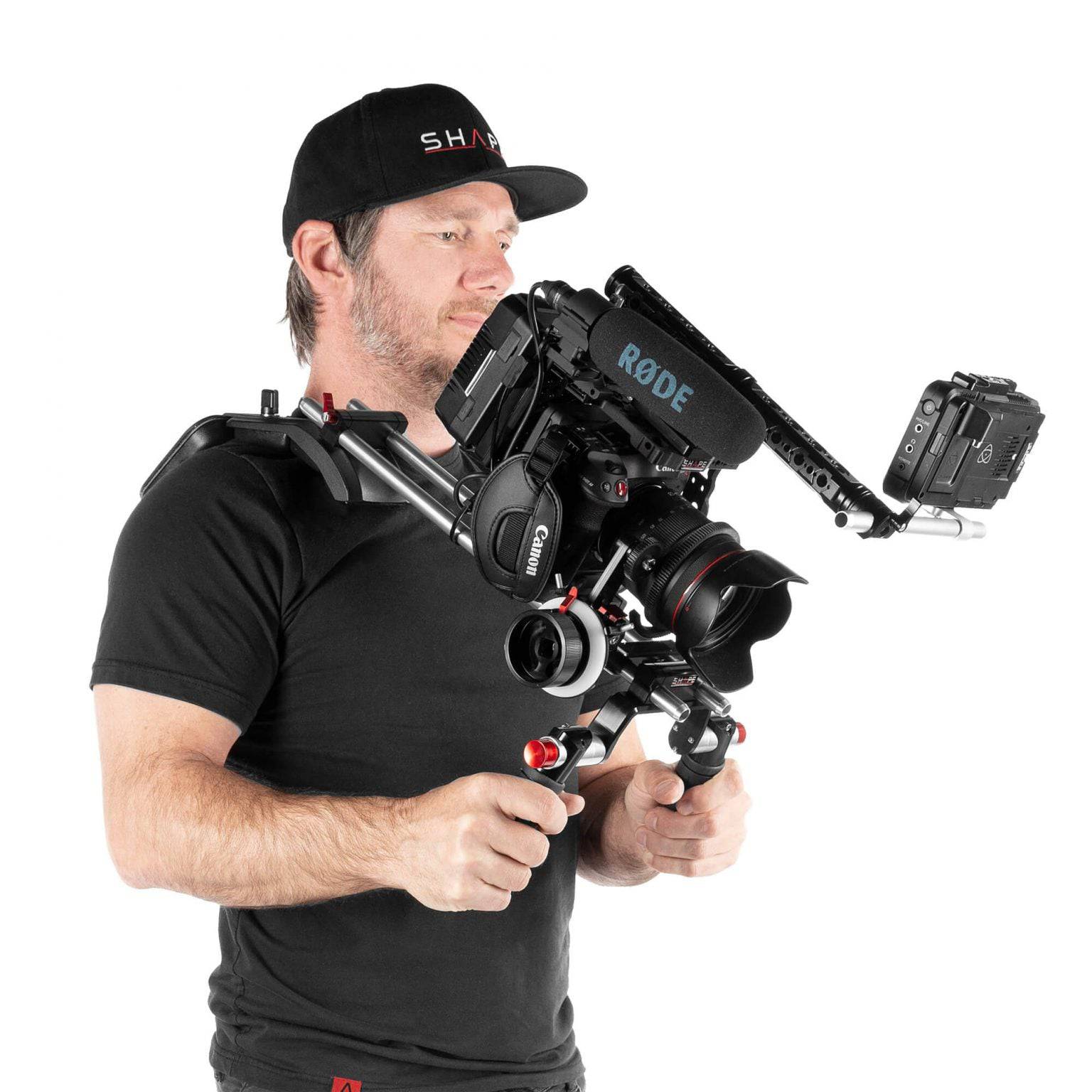 shape-canon-c70-schulterst-tze-shoulder-mount-mit-adapterplatte-und-18-15-mm-rod image 2