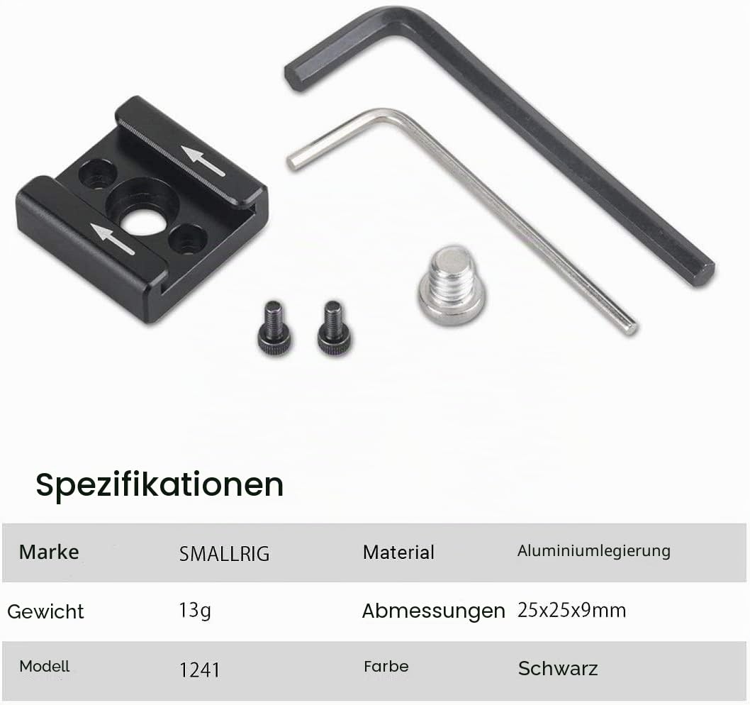 smallrig-1241-cold-shoe-adapter-mit-1-4-gewinde image 7