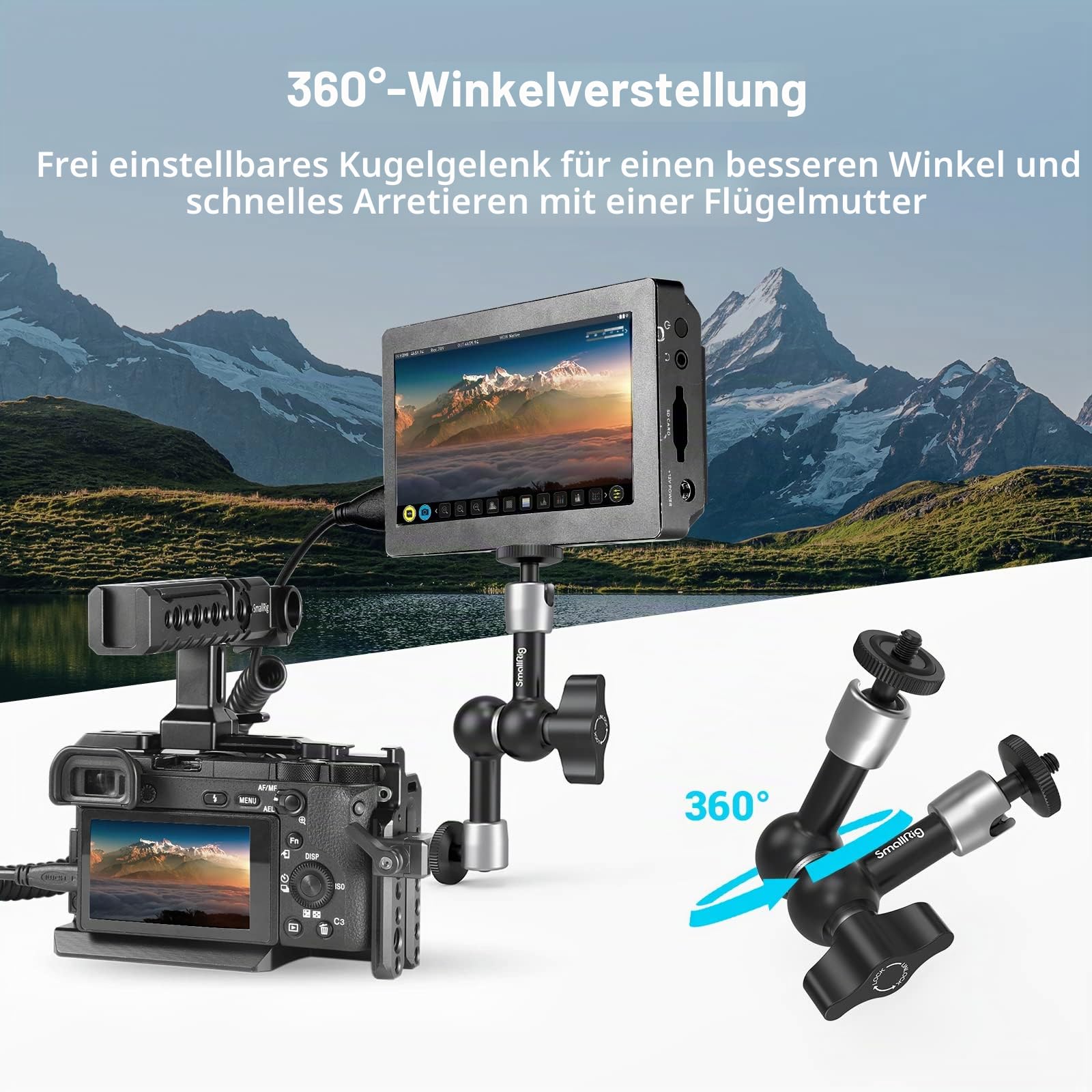 smallrig-2065b-magic-arm-5-5-zoll-f-r-monitor-rig image 3