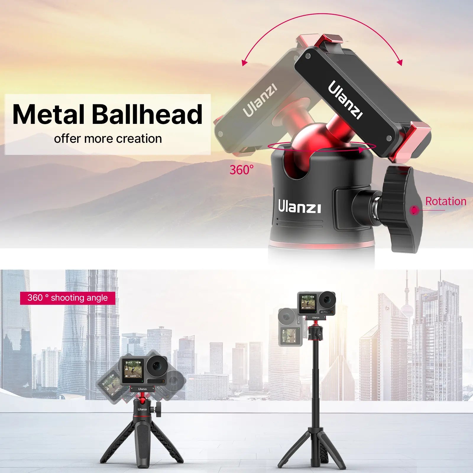 ulanzi-2829a-magnetic-quick-release-stativ-f-r-dji-osmo-360-action-2-3-4 image 7
