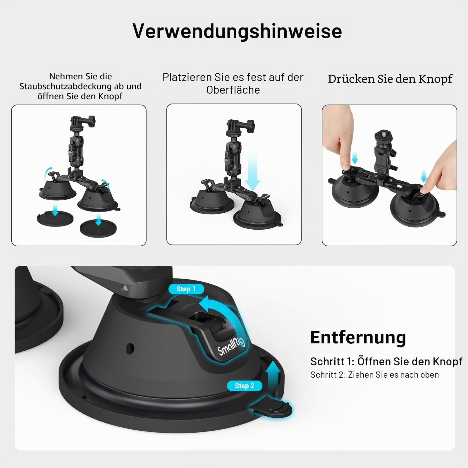 smallrig-saugnapfhalterung-mit-magic-arm-f-r-gopro-actioncam-und-leichte-kameras image 5