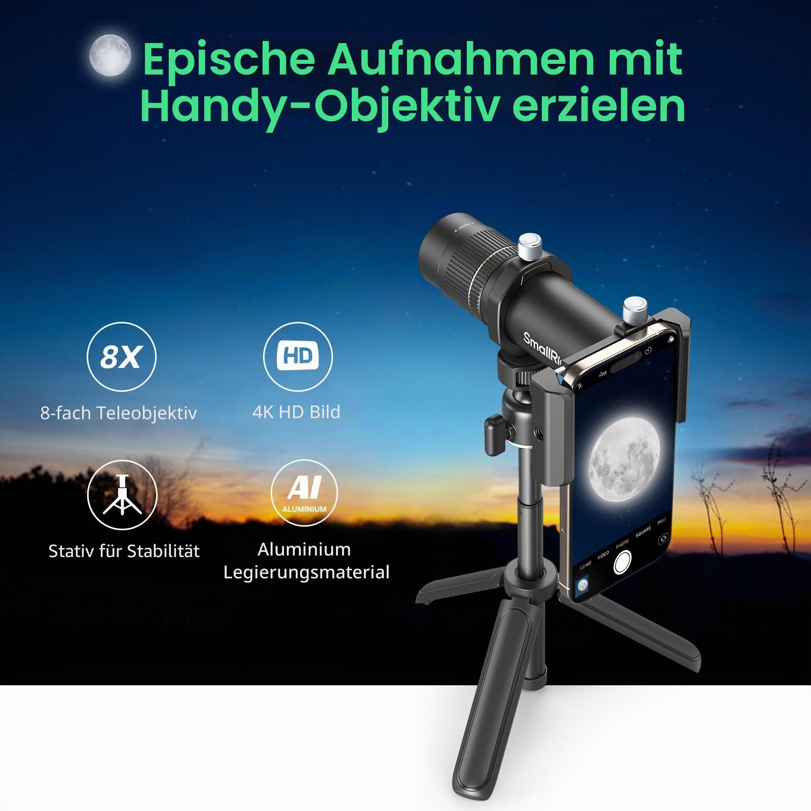 smallrig-4737-8x-teleobjektiv-set-f-r-smartphones-t-mount-mit-stativ image 2