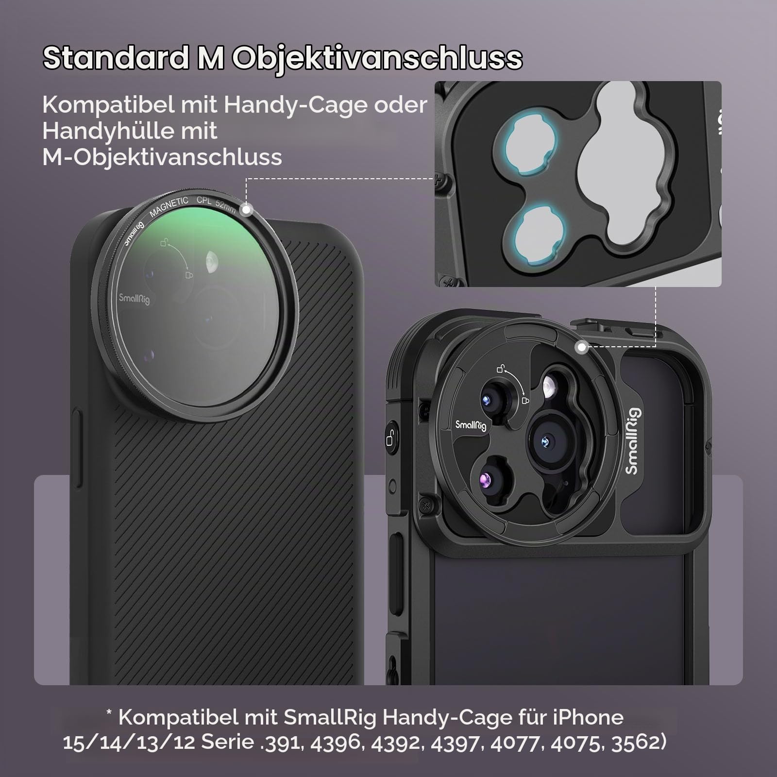 smallrig-3840c-52mm-magnet-filterring-adapter-m-mount-ohne-filter image 2