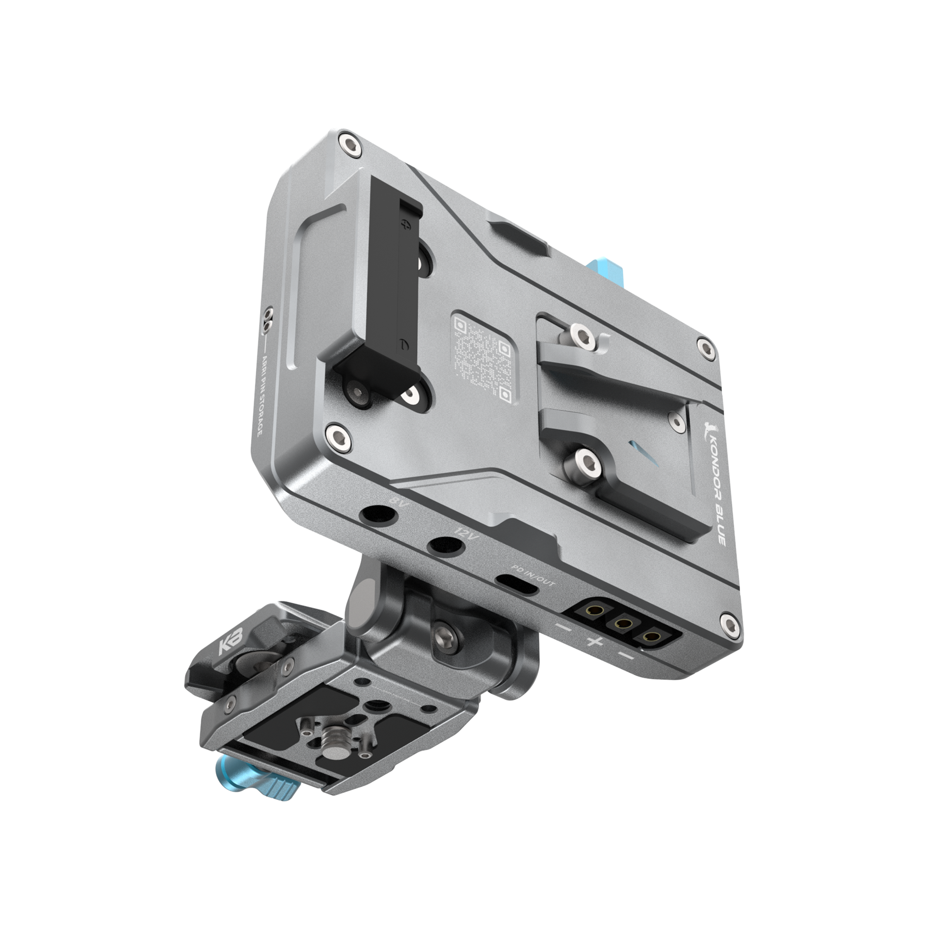 kondor-blue-arc-battery-mount-v-mount-gold-mount-akkuhalterung image 1