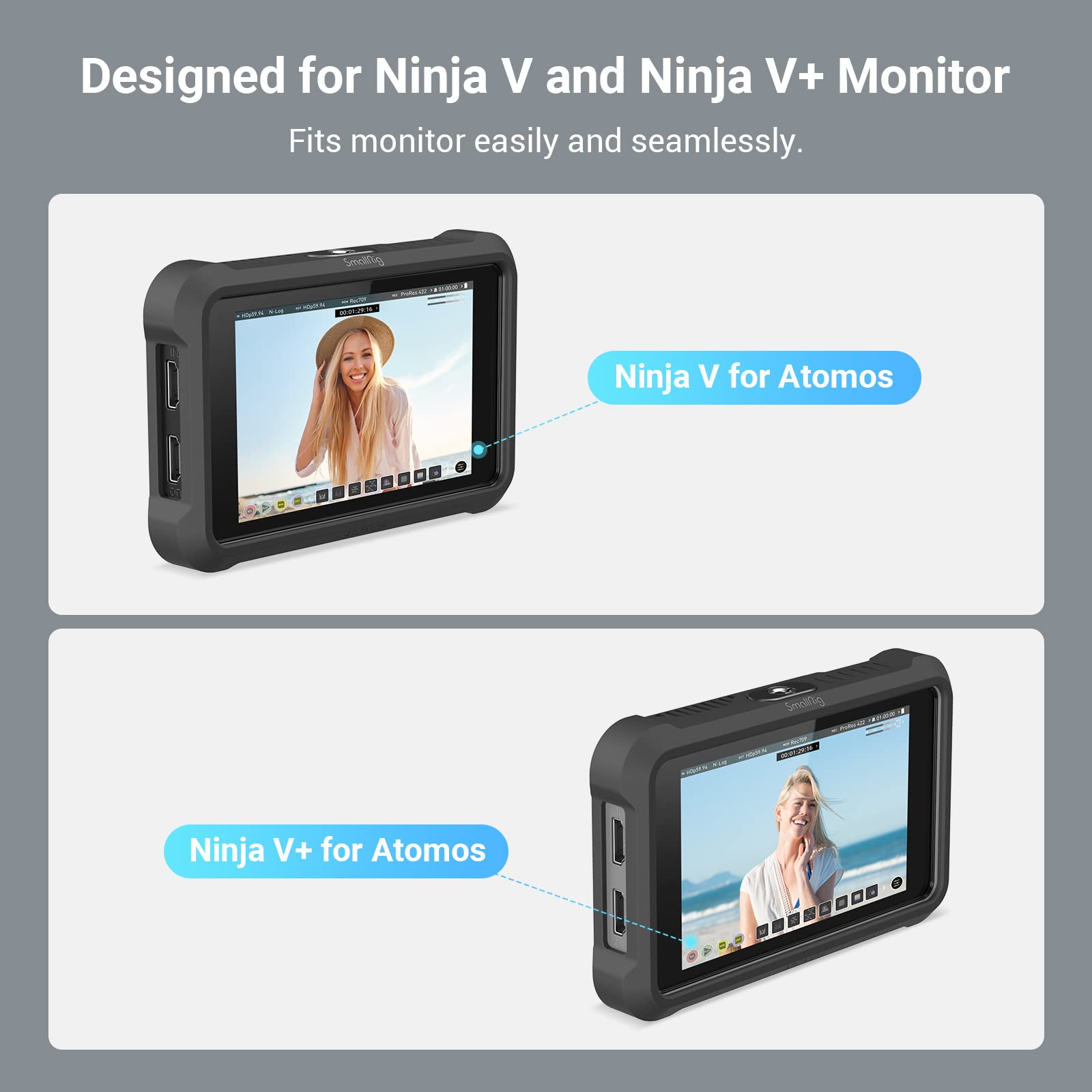 smallrig-3448-silikonh-lle-f-r-atomos-ninja-v-ninja-v-mit-displayschutzfolie image 3