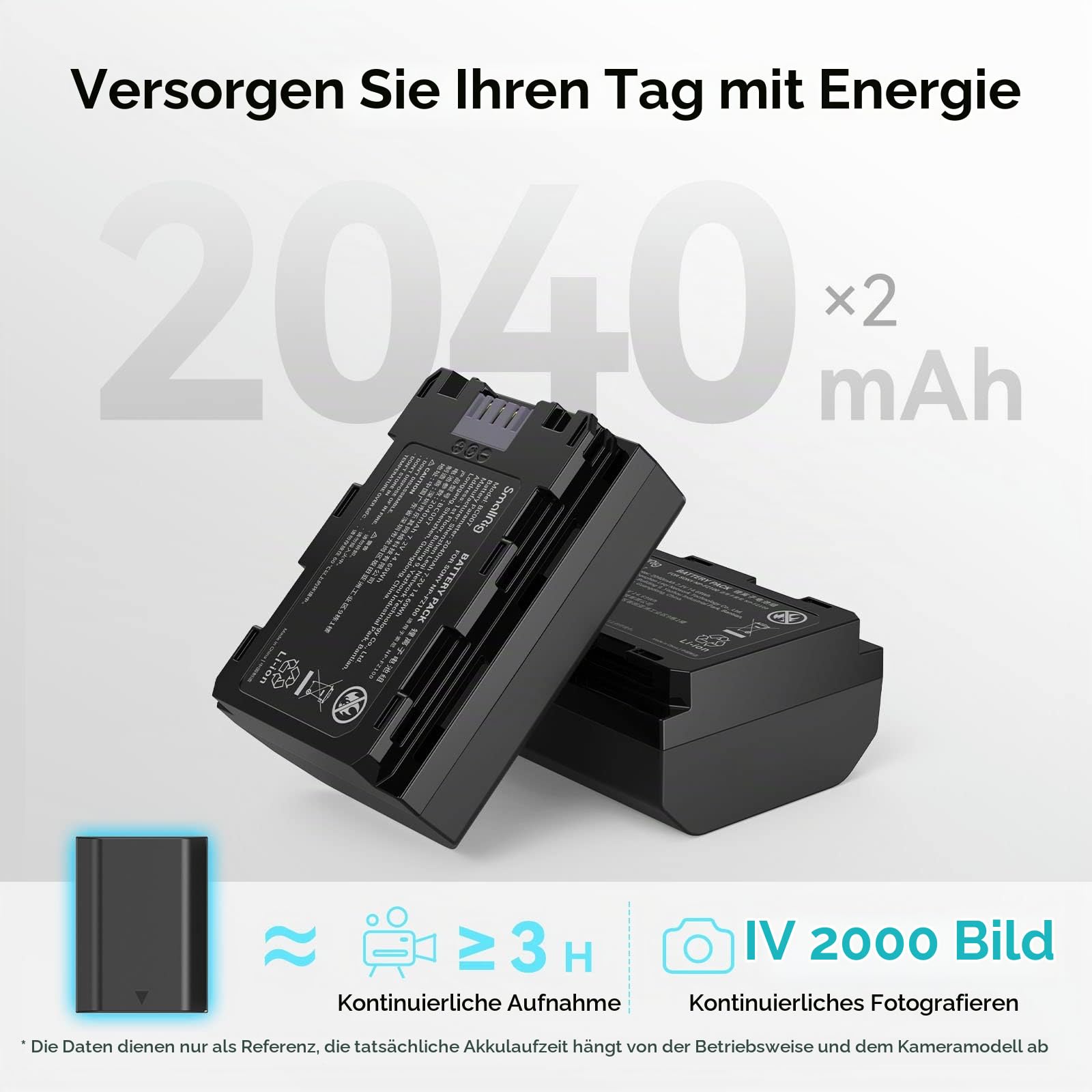 smallrig-np-fz100-akku-set-2x-2040mah-lcd-dual-ladeger-t-f-r-sony-3824b image 3